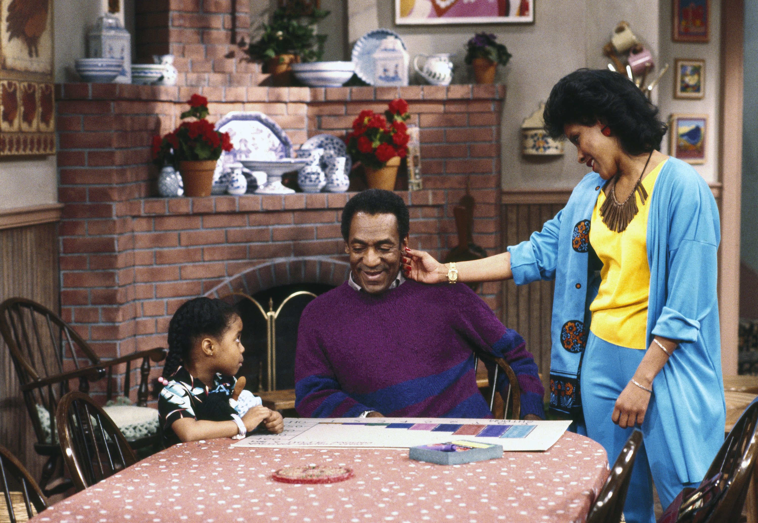 Keshia Knight Pulliam as Rudy Huxtable, Bill Cosby as Dr. Heathcliff 'Cliff' Huxtable, Phylicia Rashad as Clair Hanks Huxtable "The Cosby Show" | Photo: GettyImages