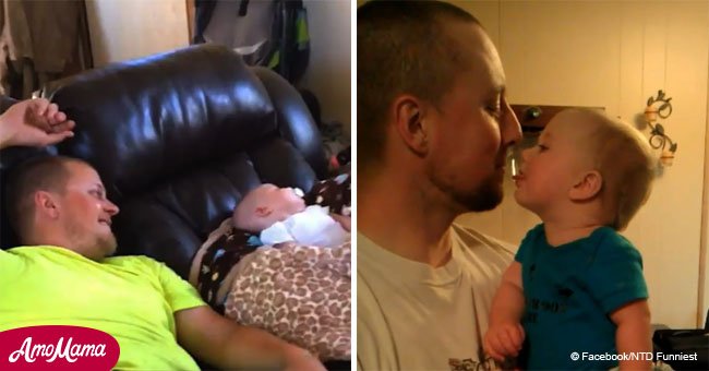 Video compilation shows dads' funny babysitting techniques