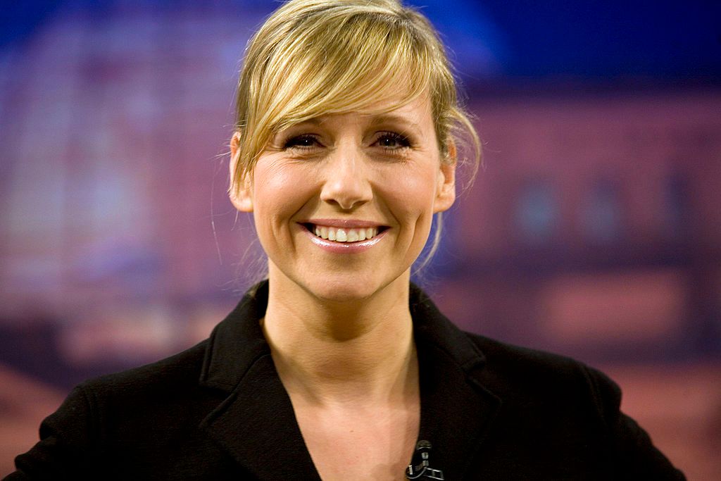 TV-Moderatorin Andrea Kiewel posiert vor der TV-Show "Sabine Christiansen", 18. März 2007 in Berlin. (Foto von Christian Jakubaszek) I Quelle: Getty Images
