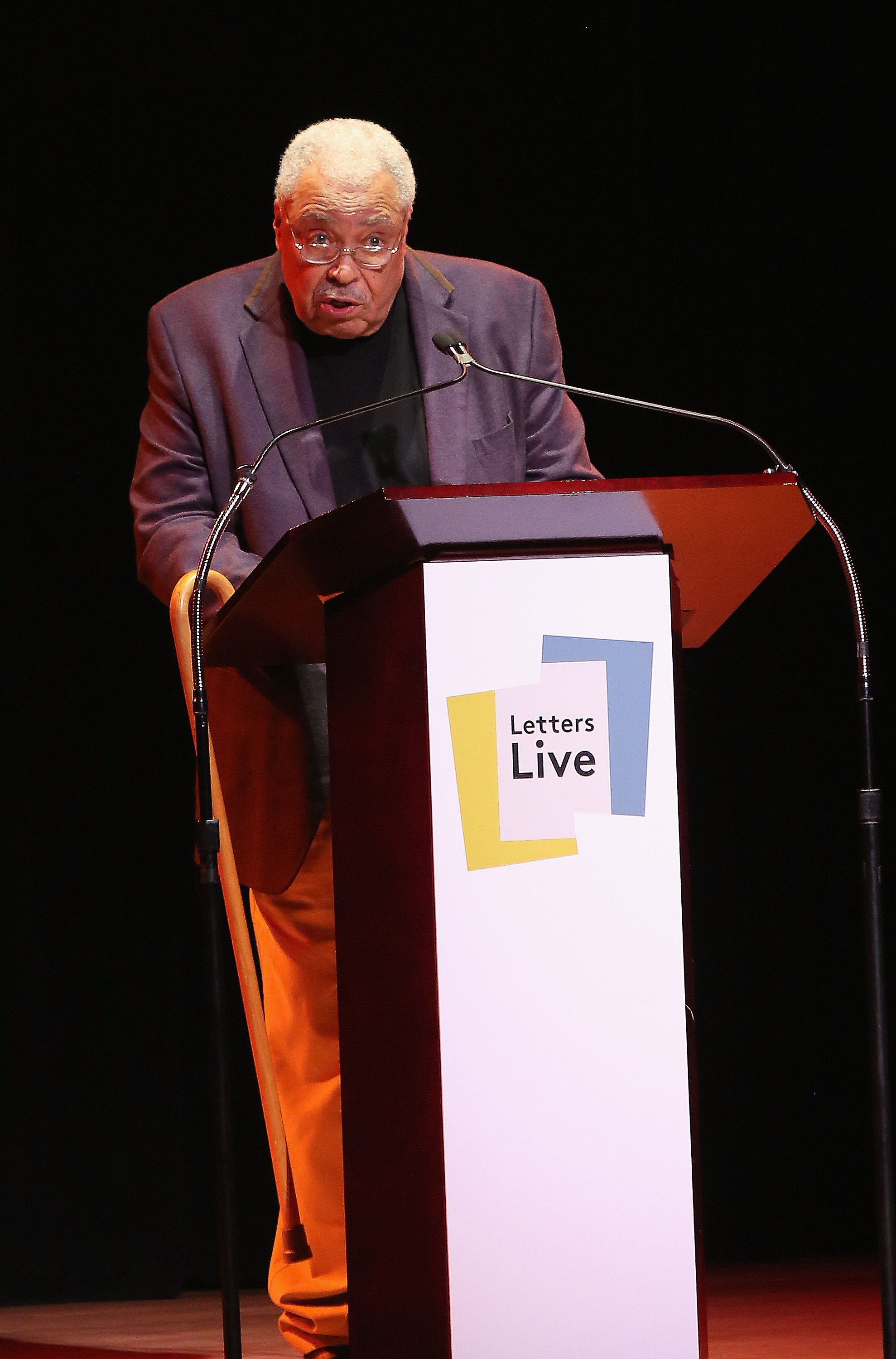 James Earl Jones performs in the New York debut of 