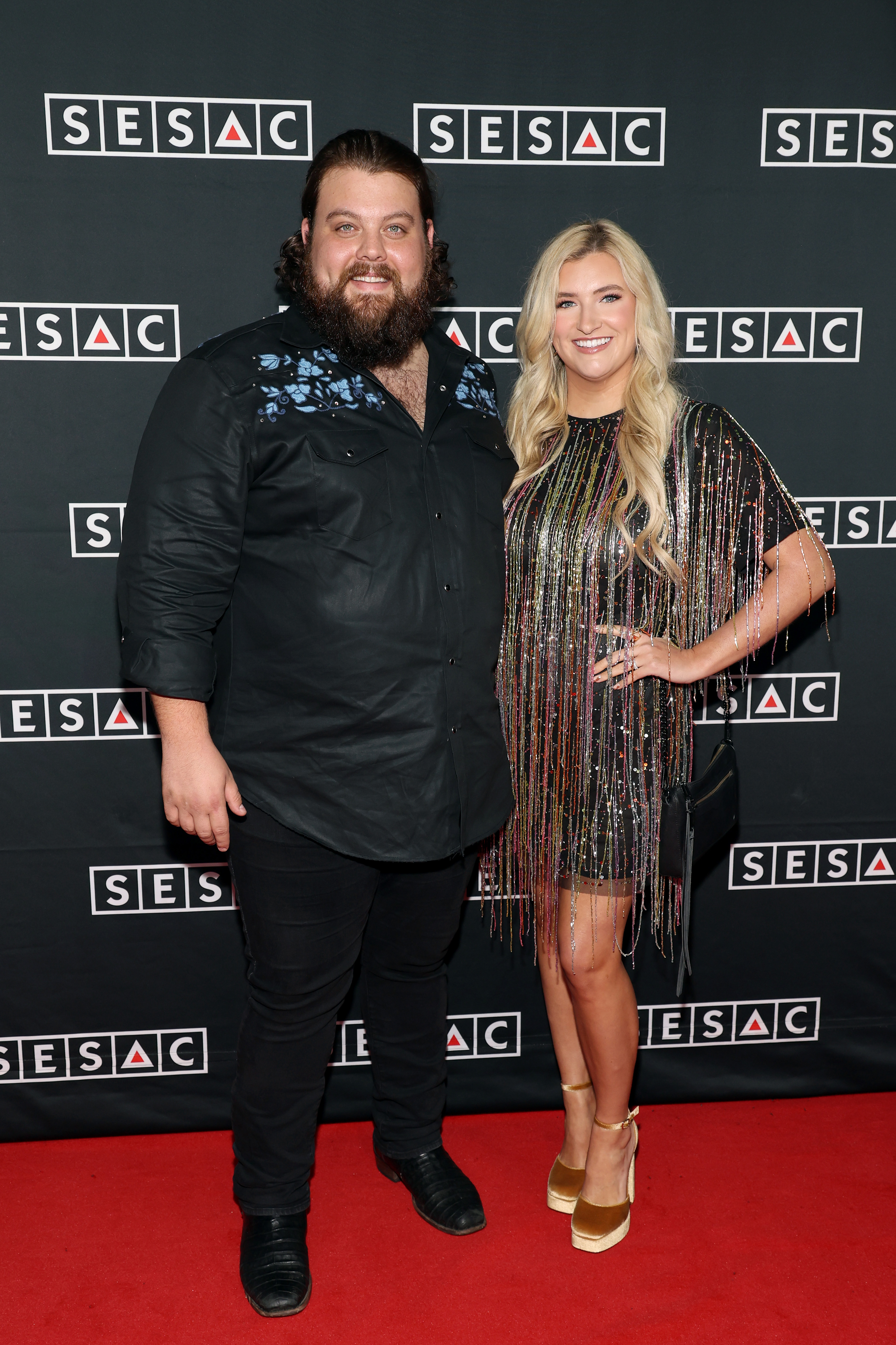 Dillon Carmichael and Shayla Whitson attend the 2022 SESAC Country Awards at Country Music Hall of Fame and Museum on November 6, 2022, in Nashville, Tennessee. | Source: Getty Images