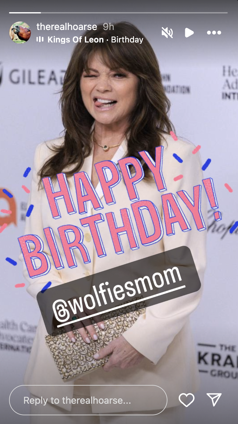 Michael Goodnough's Instagram Story post of Valerie Bertinelli on her 64th birthday, posted on April 23, 2024 | Source: Instagram/therealhoarse
