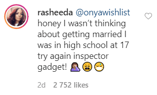 A screenshot of Rasheeda's response to a fan who inquired about her age when she married Kirk Frost. | Photo: Instagram/rasheeda