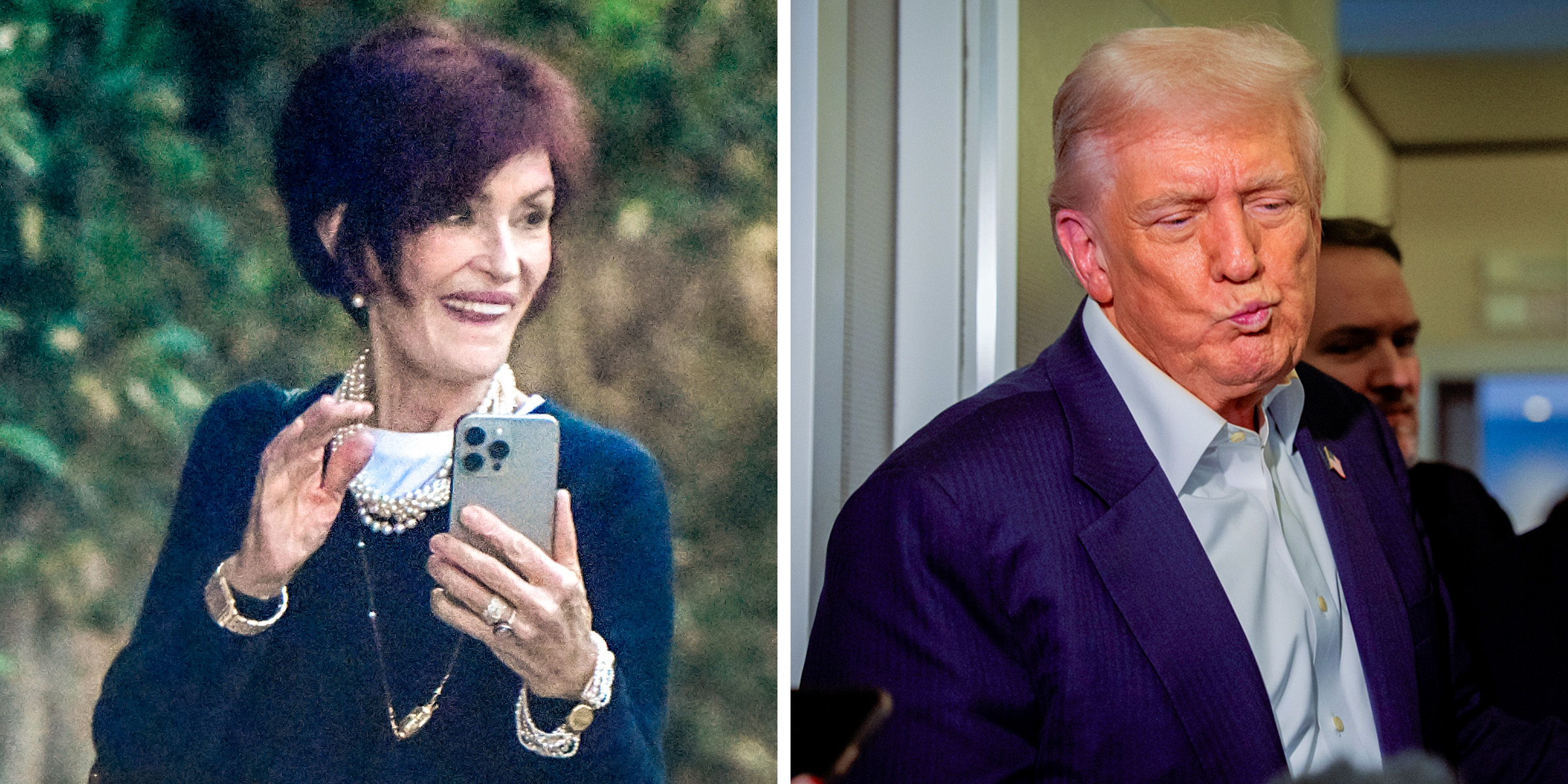 Sharon Osbourne, 2024 | Donald Trump, 2025 | Source: Getty Images