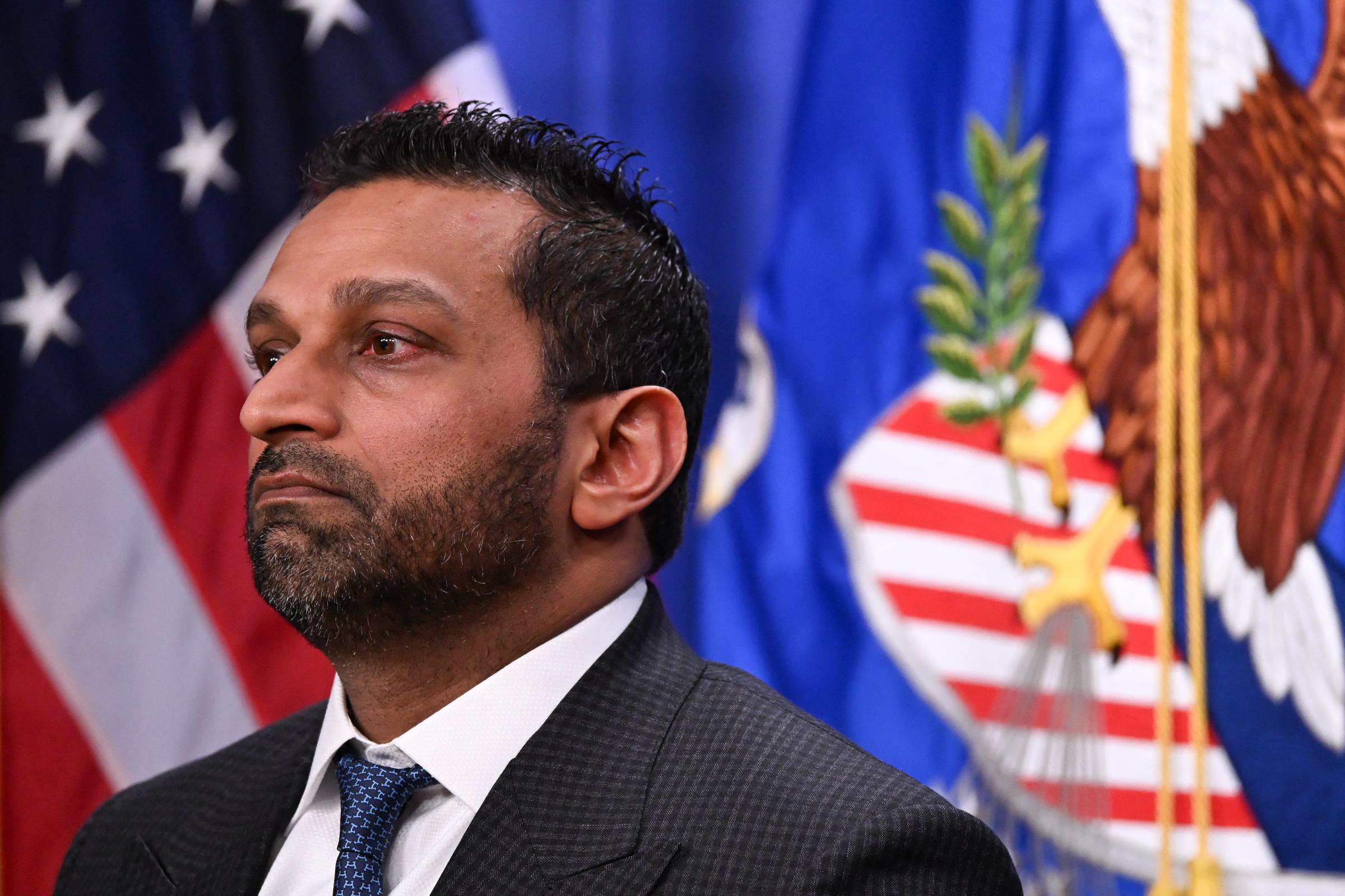 Kash Patel looks on during a news conference at Department of Justice headquarters in Washington, DC, on February 6, 2026 | Source: Getty Images