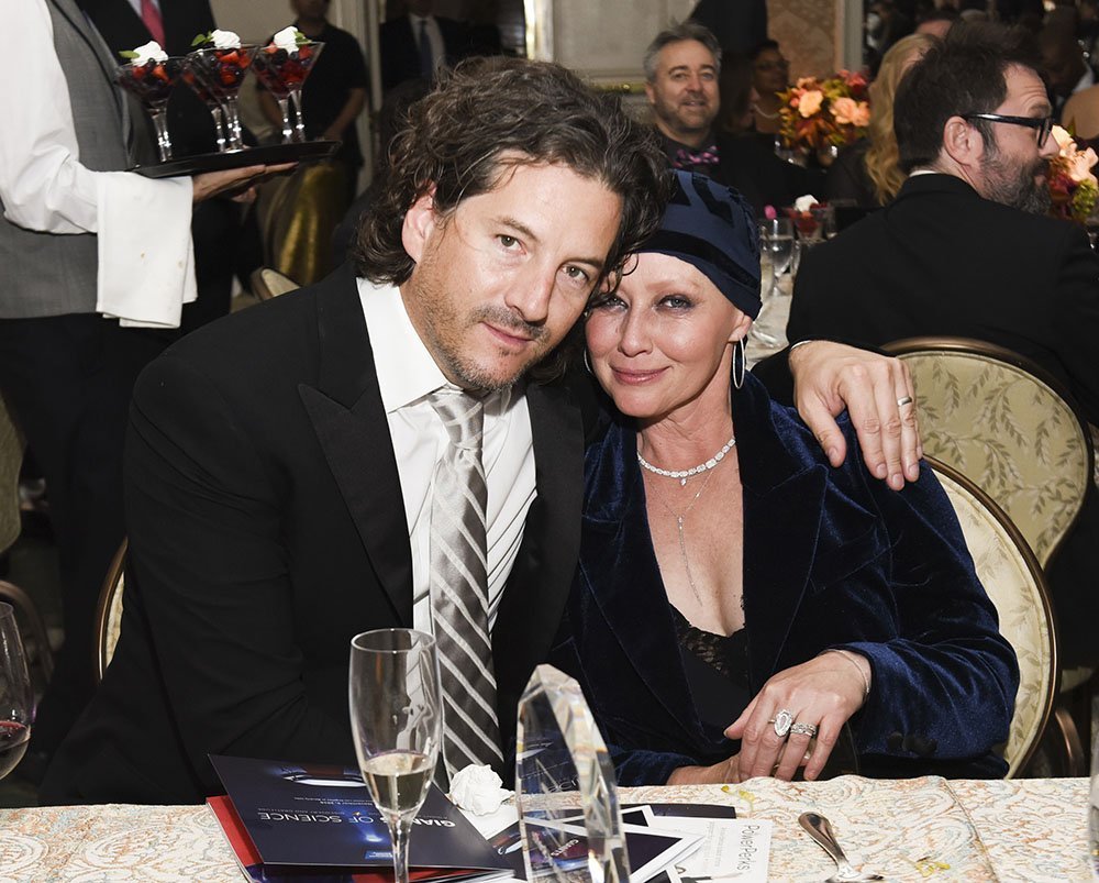 Shannen Doherty and Kurt Iswarienko. I Image: Getty Images. Shannen Doherty and Kurt Iswarienko. I Image: Getty Images.