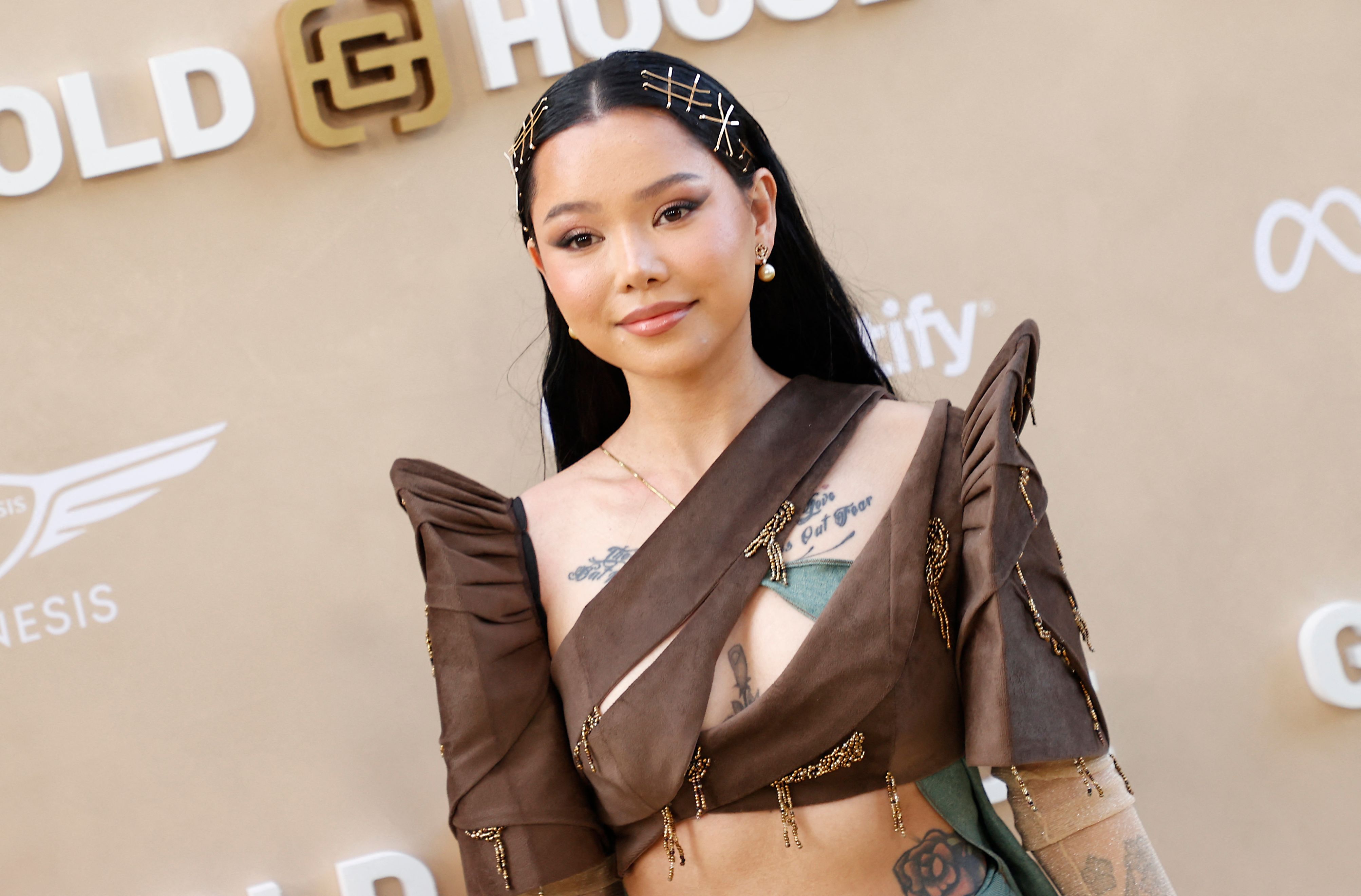 Bella Poarch arrives for the second annual Gold Gala at the Music Center, in Los Angeles, California, on May 6, 2023. | Source: Getty Images