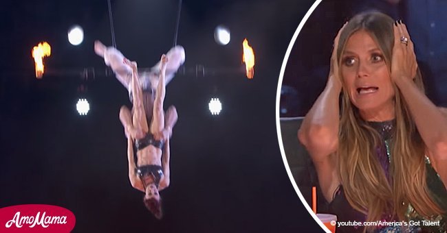  Acrobat's terrible fall during talent show shocked judges and audience