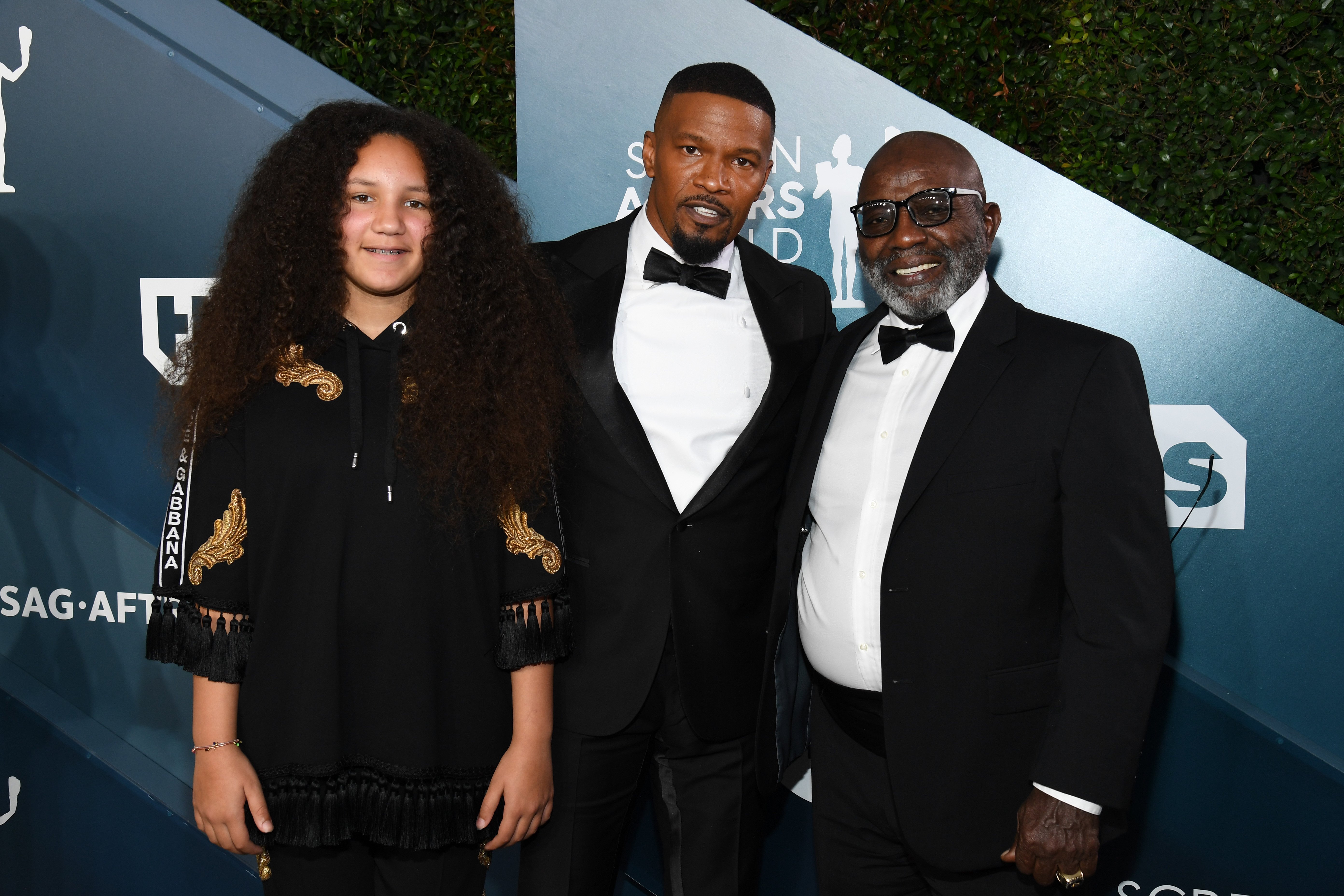 Annalise Bishop, Jamie Foxx and George Dixon attend the 26th Annual Screen Actors Guild Awards at The Shrine Auditorium on January 19, 2020 in Los Angeles, California.  | Photo: GettyImages