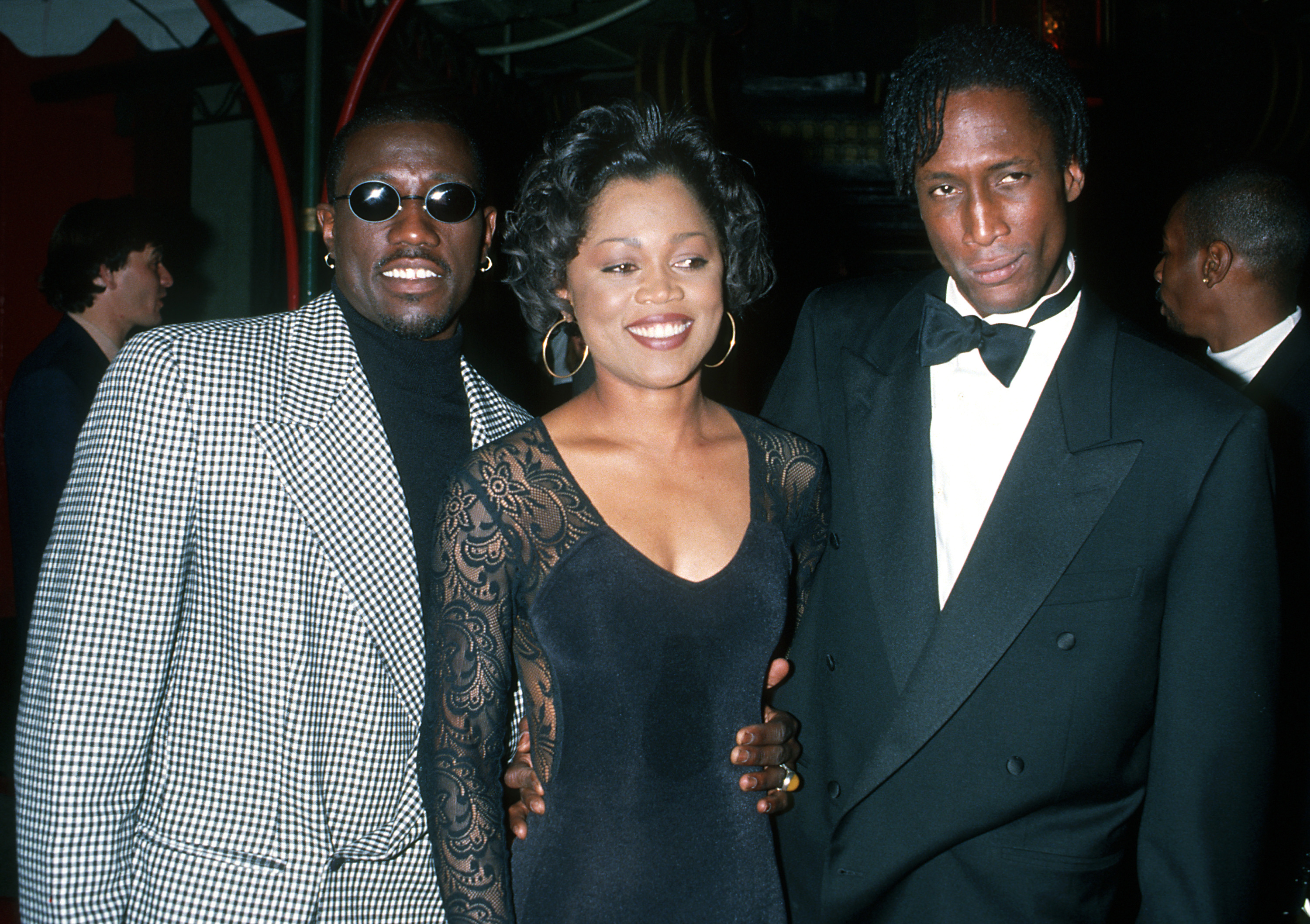 Wesley Snipes, Theresa Randle and Michael Wright during "Sugar Hill" Los Angeles Screening at Mann's Chinese Theater in Hollywood, California | Source: Getty Images