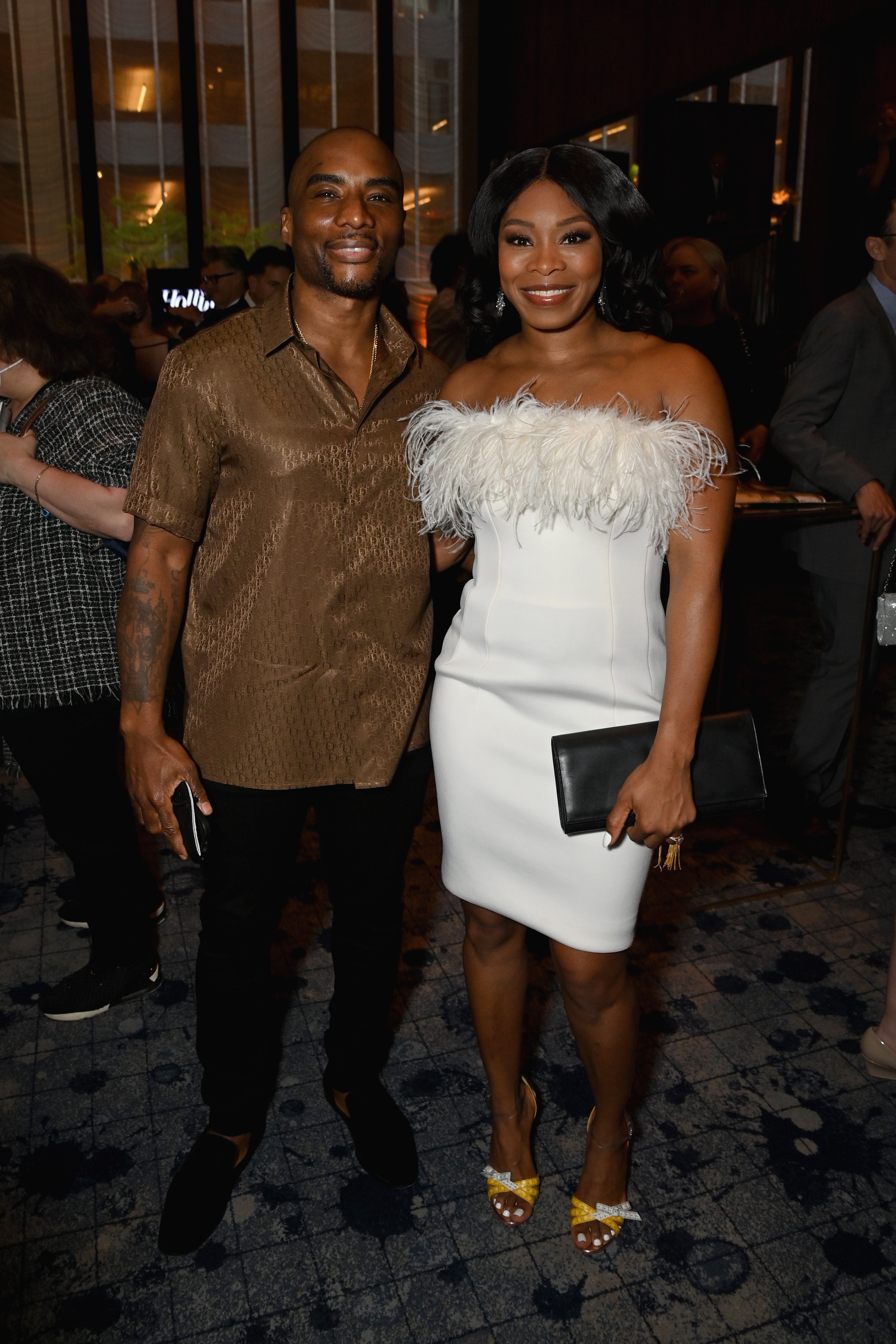  Charlamagne tha God and Jessica Gadsden at “The Hollywood Reporter Most Powerful People In Media” on May 17, 2022, in New York. | Source: Getty Images