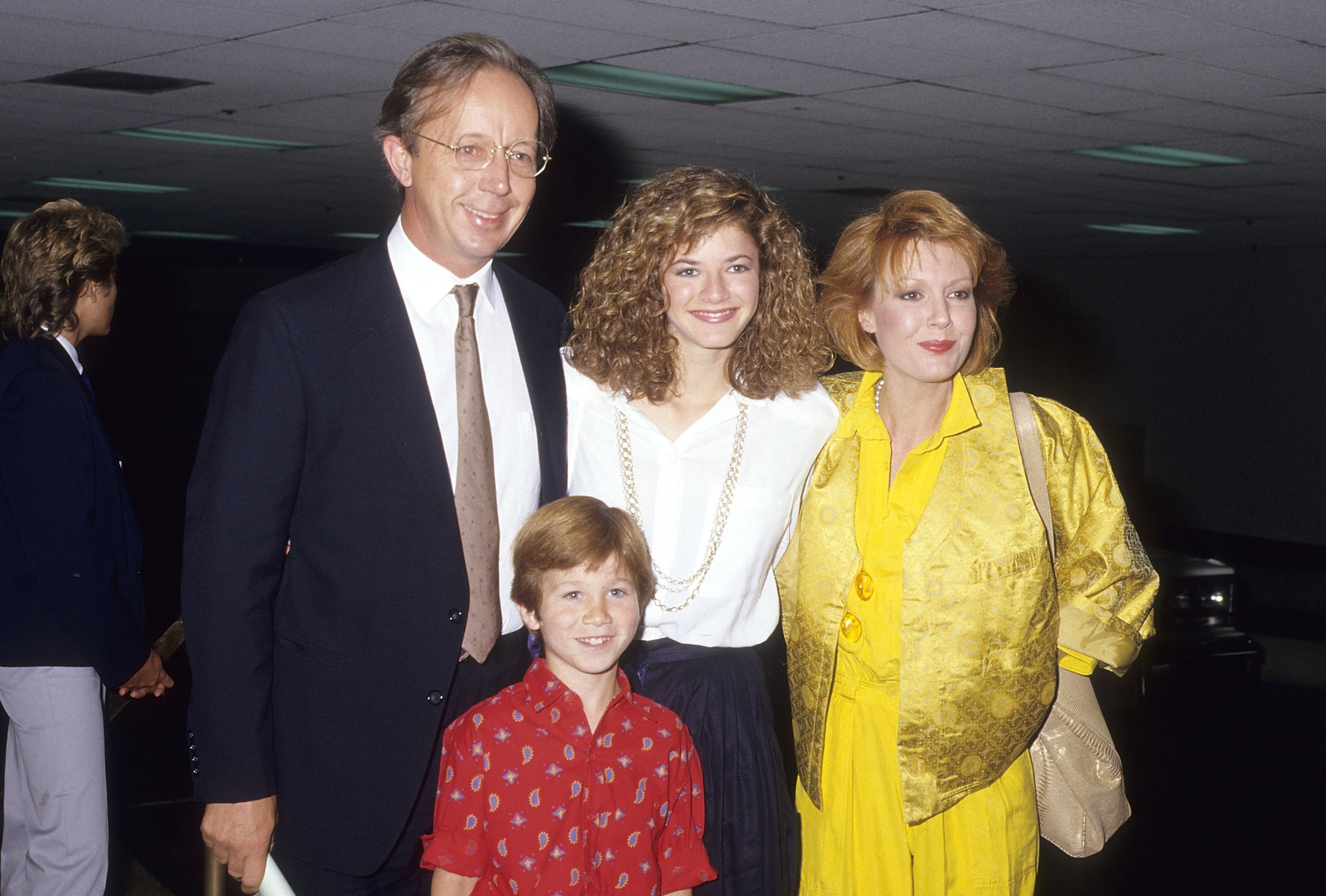 Actor Max Wright, actress Andrea Elson, actress Anne Schedeen and actor Benji Gregory (1978-2024) attend the NBC Television Affiliates Party on June 2, 1987 at Century Plaza Hotel in Century City, California | Source: Getty Images