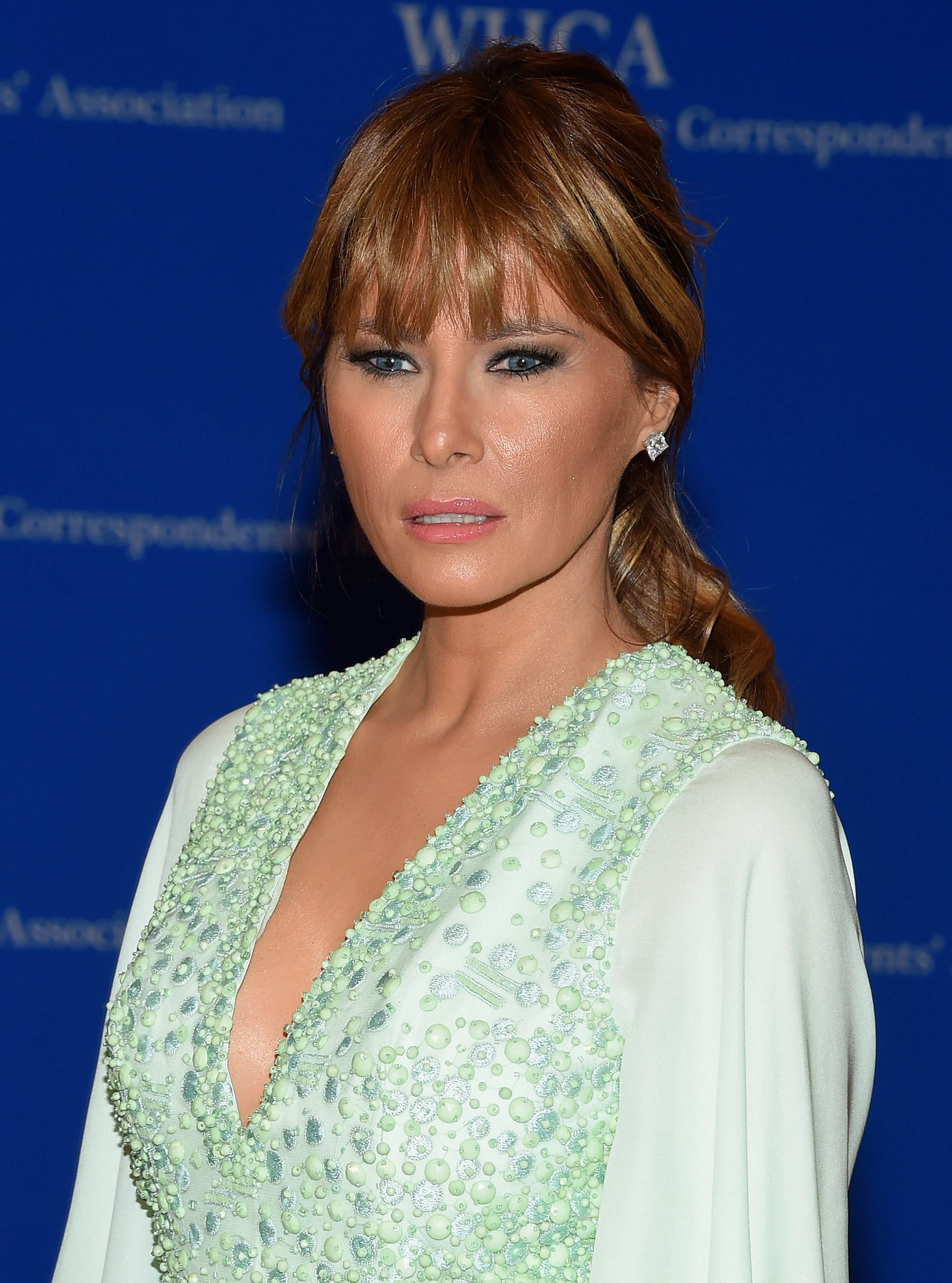 This 2015 photograph became an important point of comparison in later discussions about Trump's appearance. Experts examining her facial features over time often contrasted images from this period with both earlier and more recent photographs. | Source: Getty Images