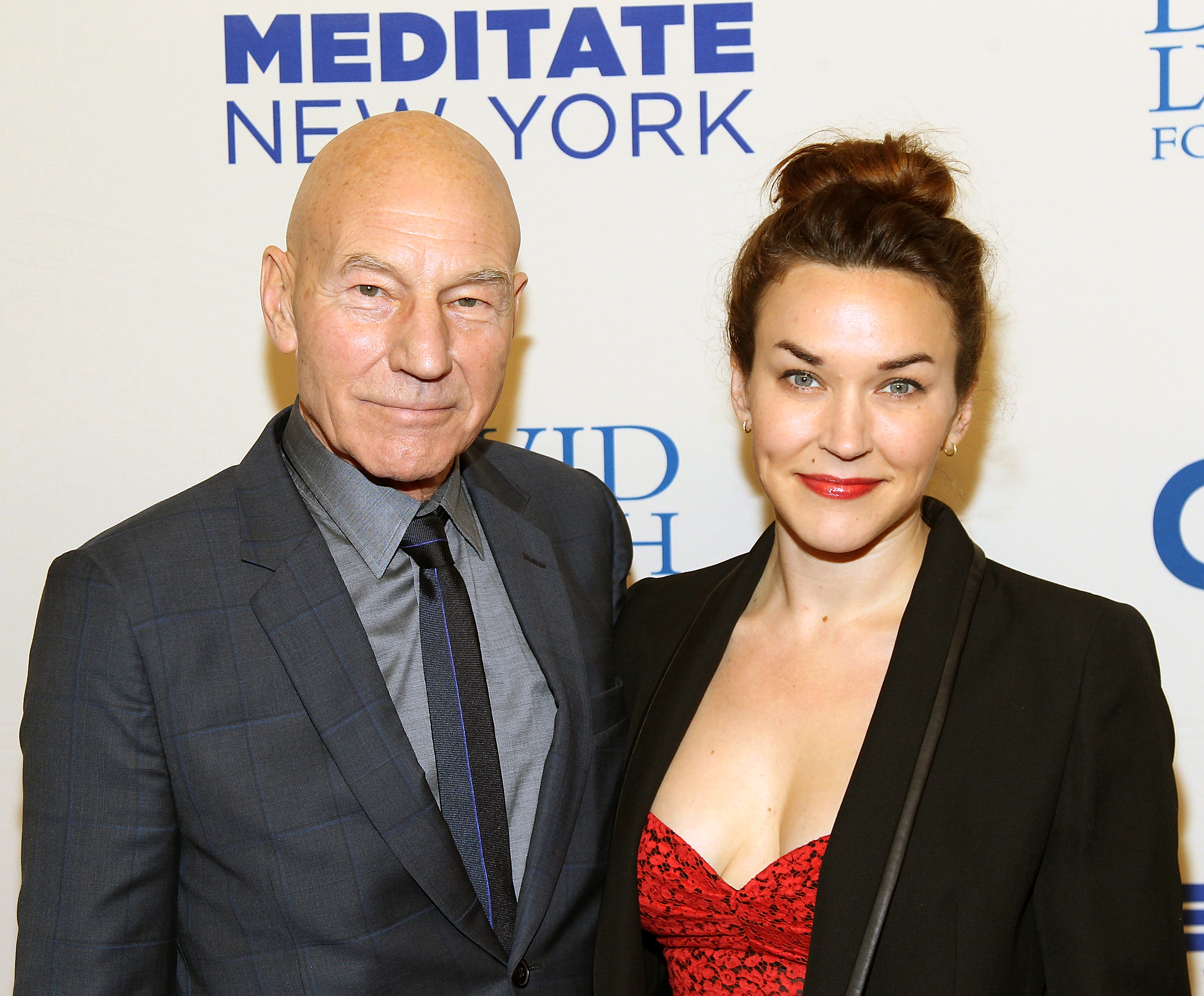 Patrick Stewart and Sunny Ozell at the "Change Begins Within: A David Lynch Foundation Benefit Concert" in New York City on November 4, 2015 | Source: Getty Images