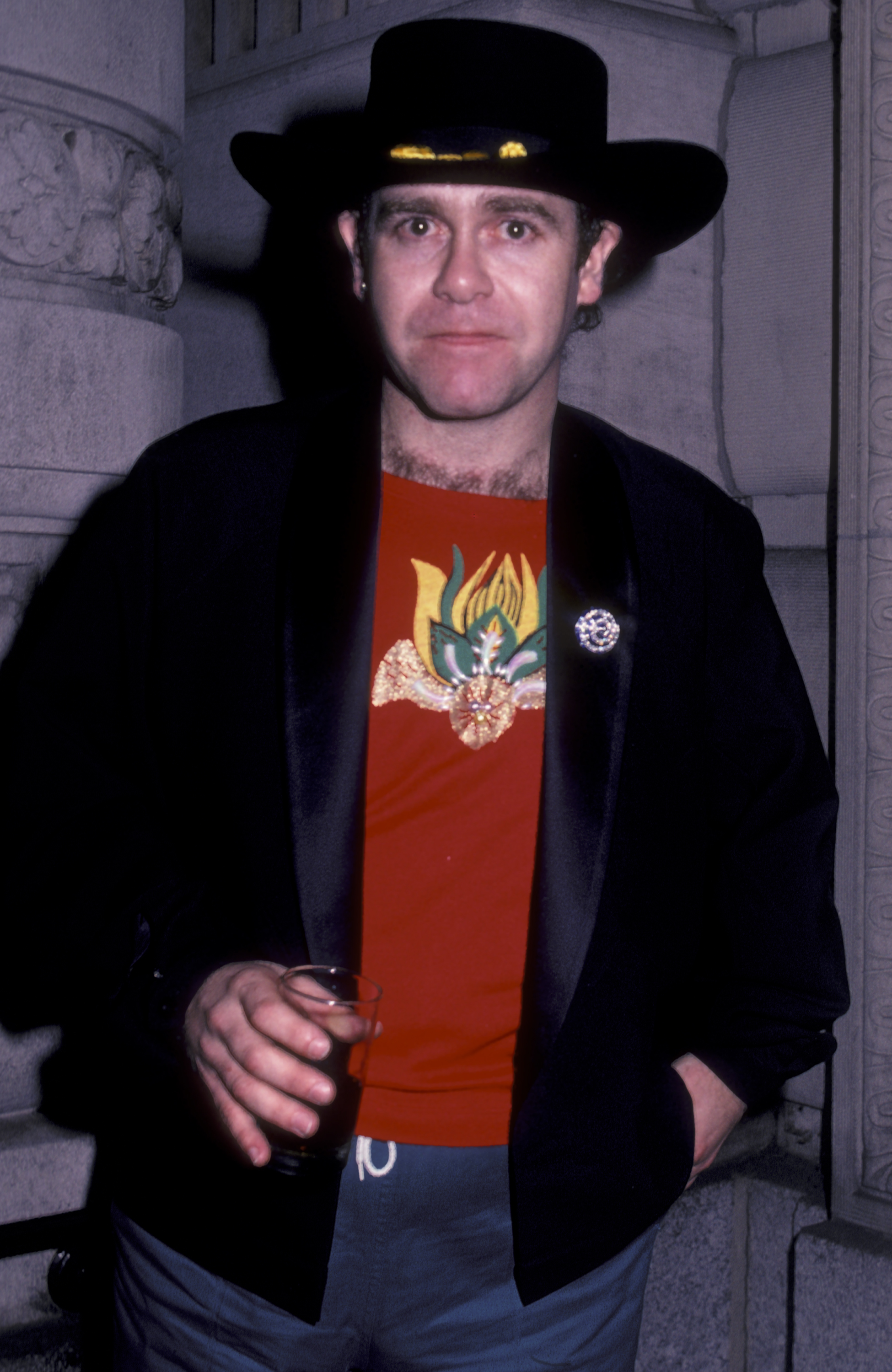 Elton John attends Elton John concert party on August 6, 1982, in New York City. | Source: Getty Images