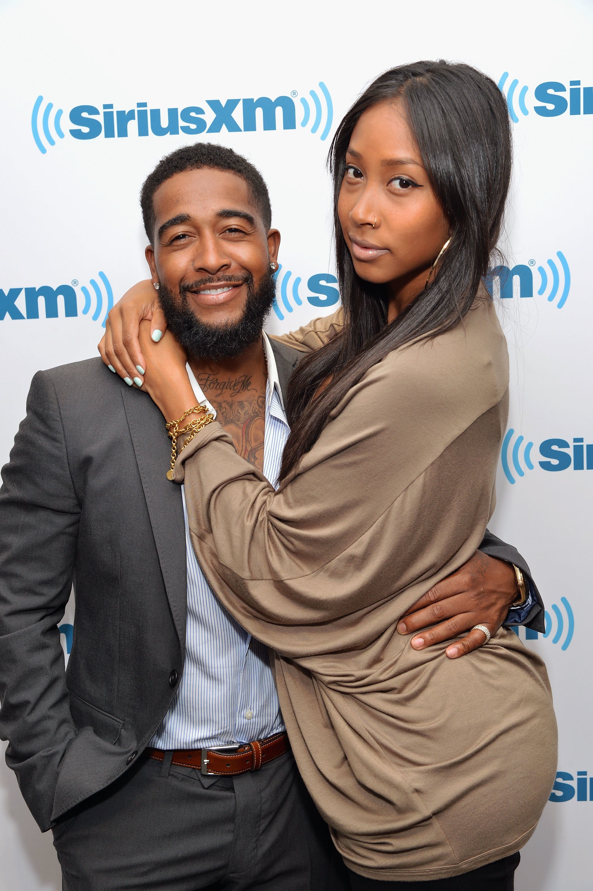 Omarion and Apryl Jones visit SiriusXM Studios on May 1, 2014 in New York City. | Source: Getty Images