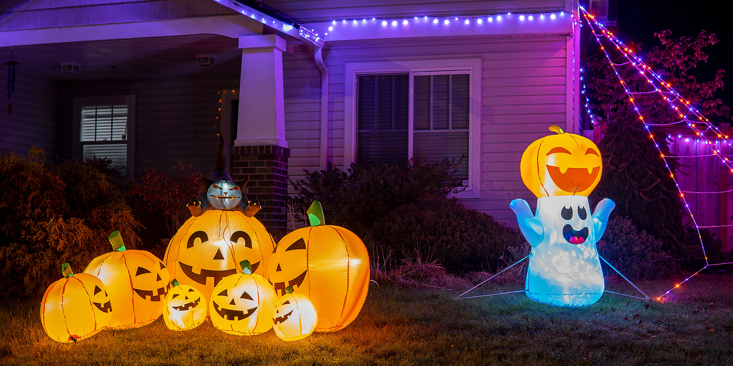 Halloween decorations outside a house | Source: Shutterstock