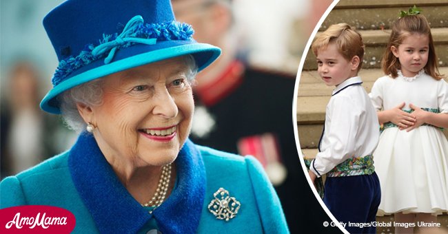 The Queen accidentally revealed a previously unseen photo of Prince George & Princess Charlotte