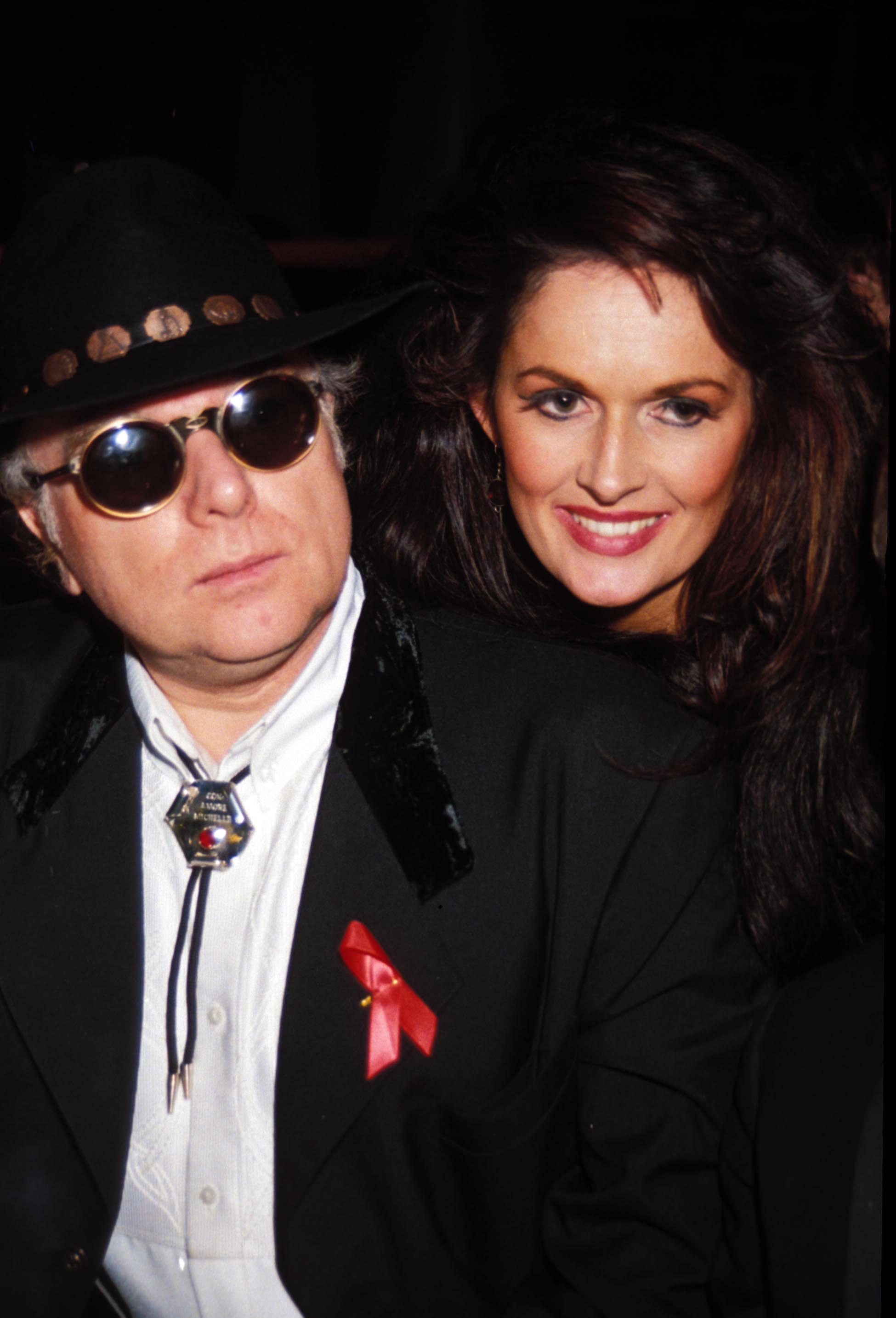 Van Morrison and his second wife Michelle Rocca attend the Brit Awards 1994 at Alexandra Palace on February 14, 1994, in London, England. | Source: Getty Images
