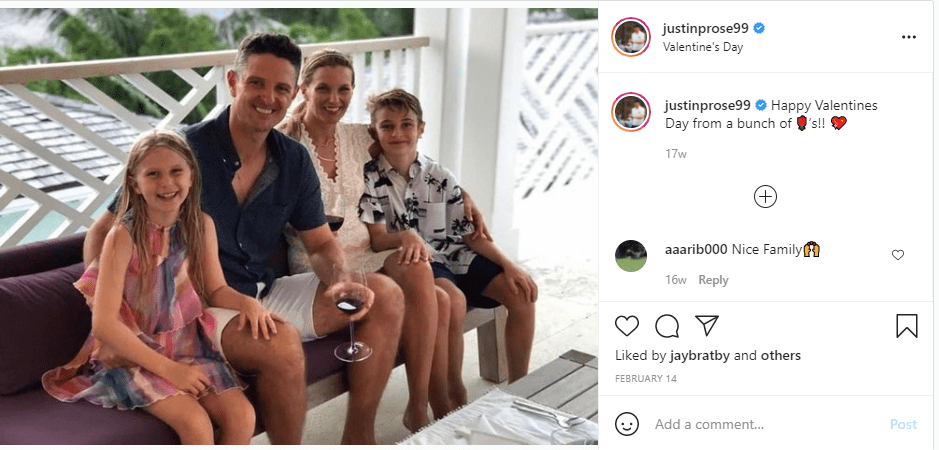 A picture of Justin Rose, his wife Kate Phillips and their children on Instagram | Photo: Instagram/justinprose99