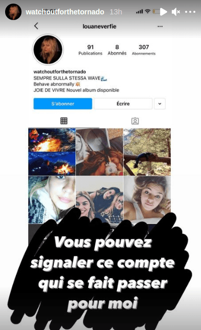 Story Instagram Louane. | watchoutforthetornado