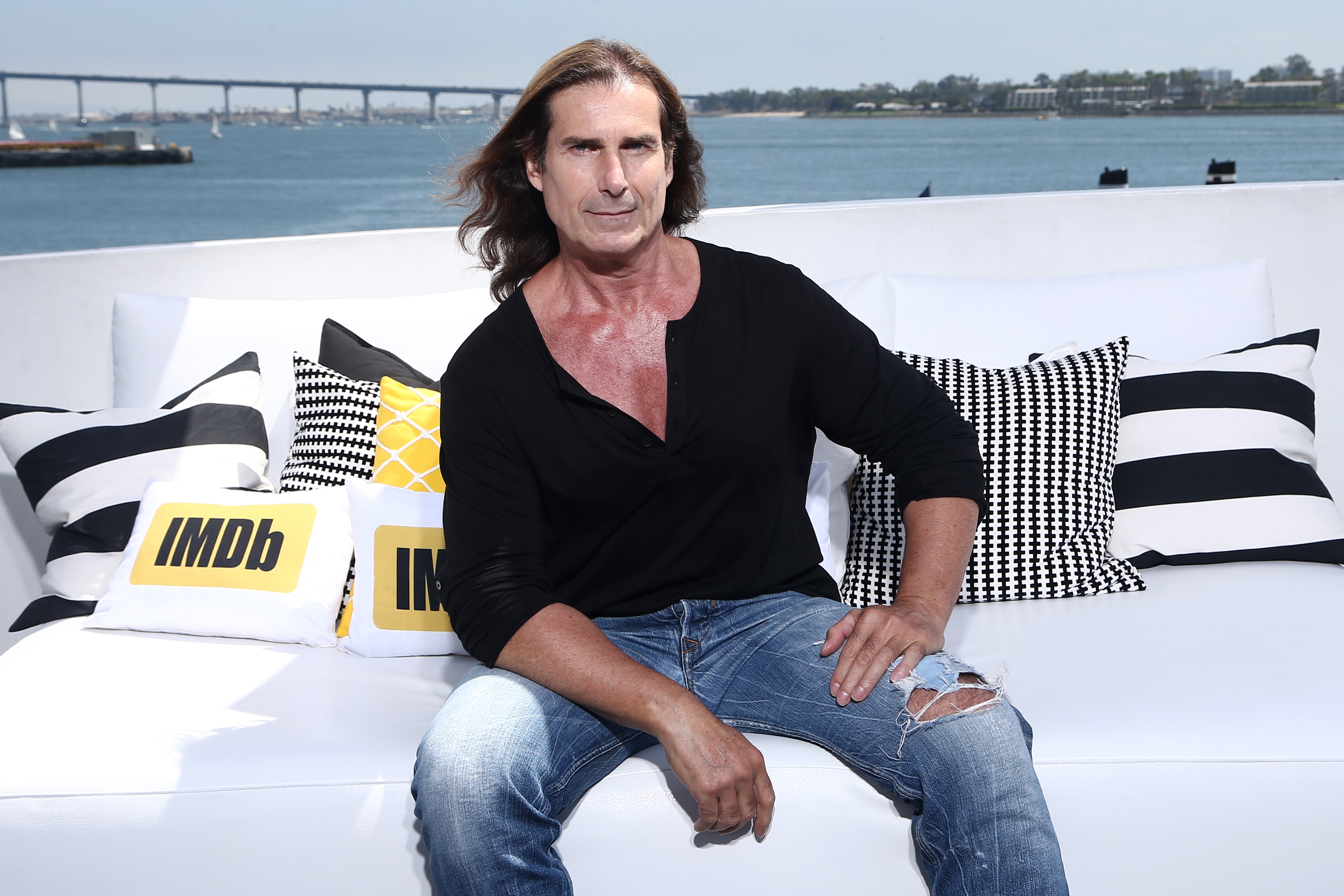 Fabio Lanzoni poses in The IMDb Yacht on July 21, 2017 | Source: Getty Images