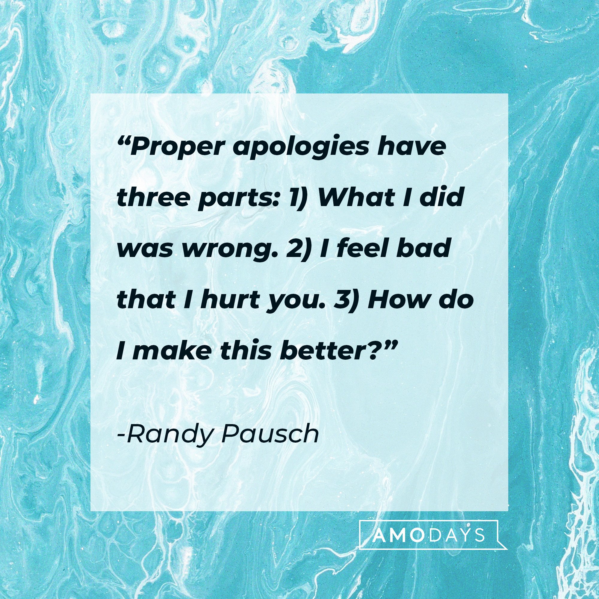 “Proper apologies have three parts: 1) What I did was wrong. 2) I feel bad that I hurt you. 3) How do I make this better?” | Image: AmoDays