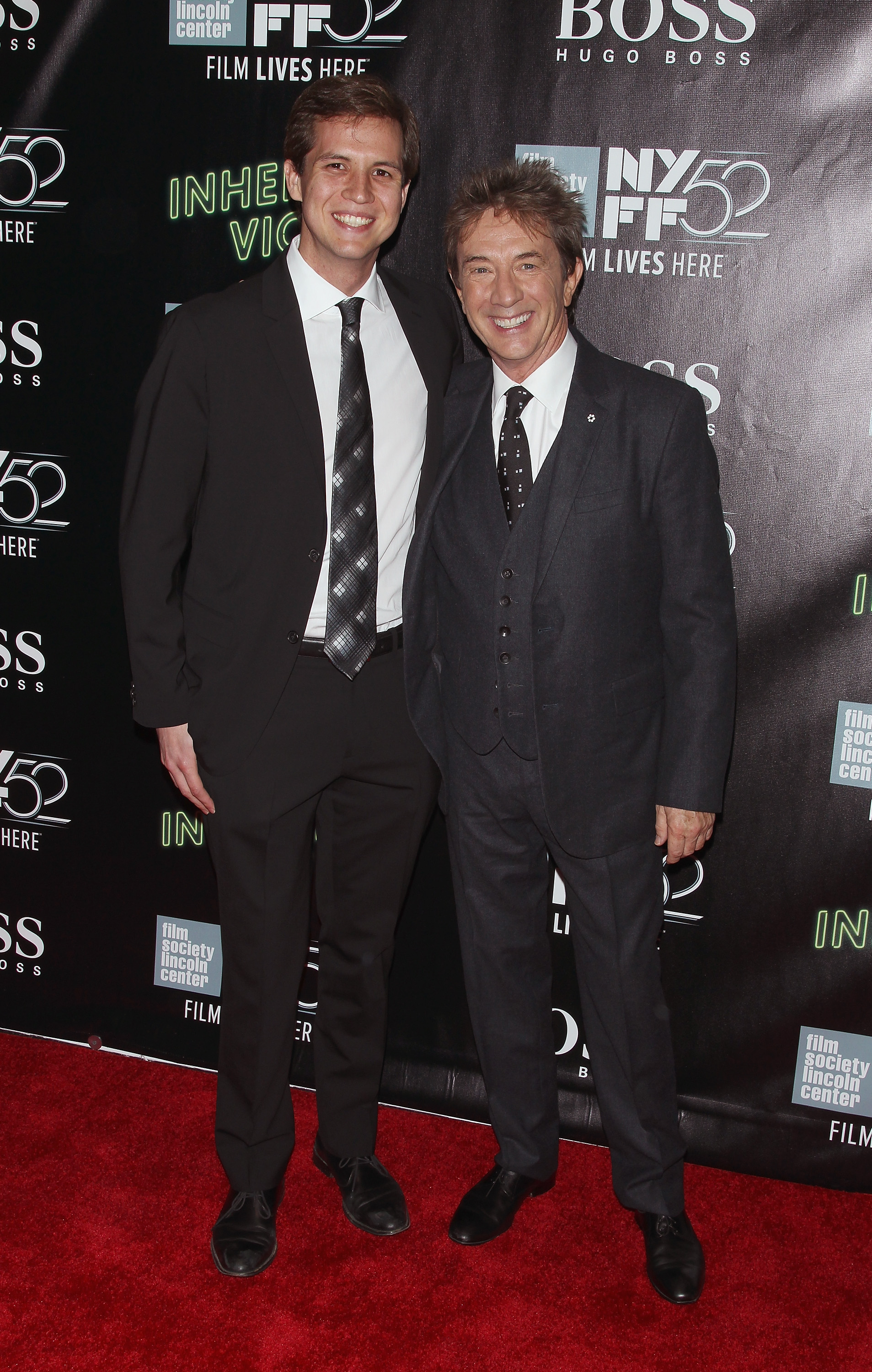 Martin Short and his son Henry Hayter Short attend the "Inherent Vice" Centerpiece Gala Presentation & World Premiere during the 52nd New York Film Festival at Alice Tully Hall on October 4, 2014, in New York City. | Source: Getty Images