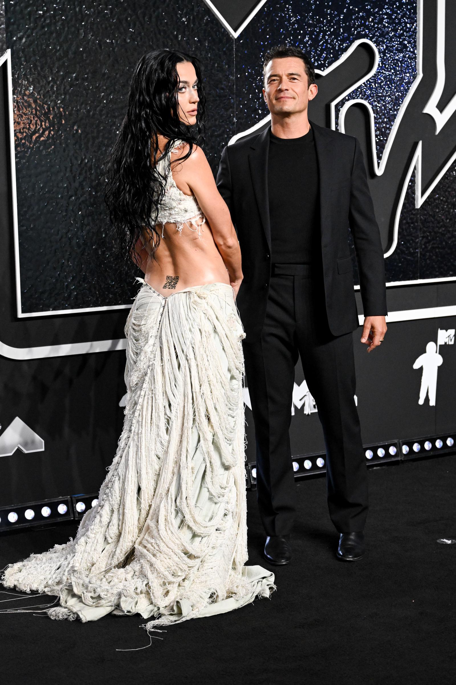 Katy Perry and Orlando Bloom attend the 2024 MTV Video Music Awards at UBS Arena in Elmont, New York, on September 11, 2024 | Source: Getty Images