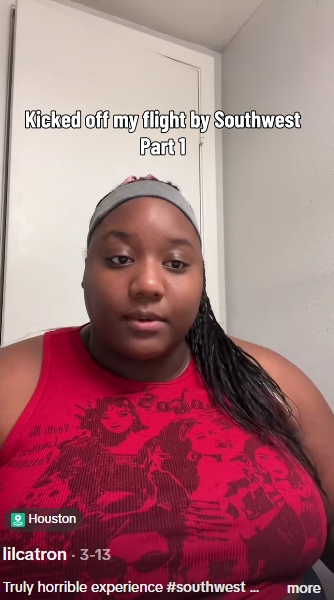 Catron said the incident left her feeling embarrassed in a way she had never experienced before. | Source: TikTok/@lilcatron