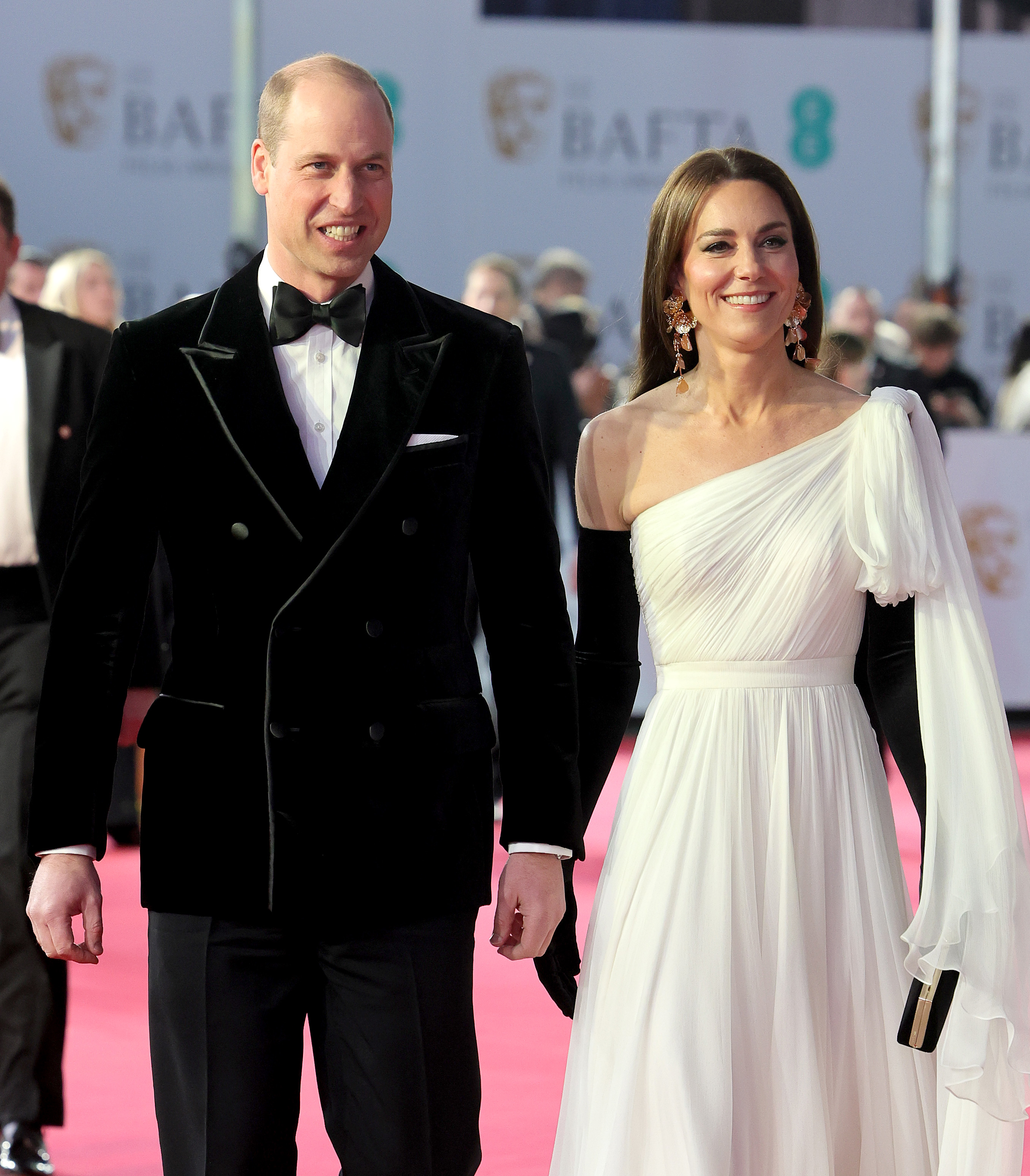 Prince William and Kate Middleton at the EE BAFTA Film Awards in London, England on February 19, 2023 | Source: Getty Images