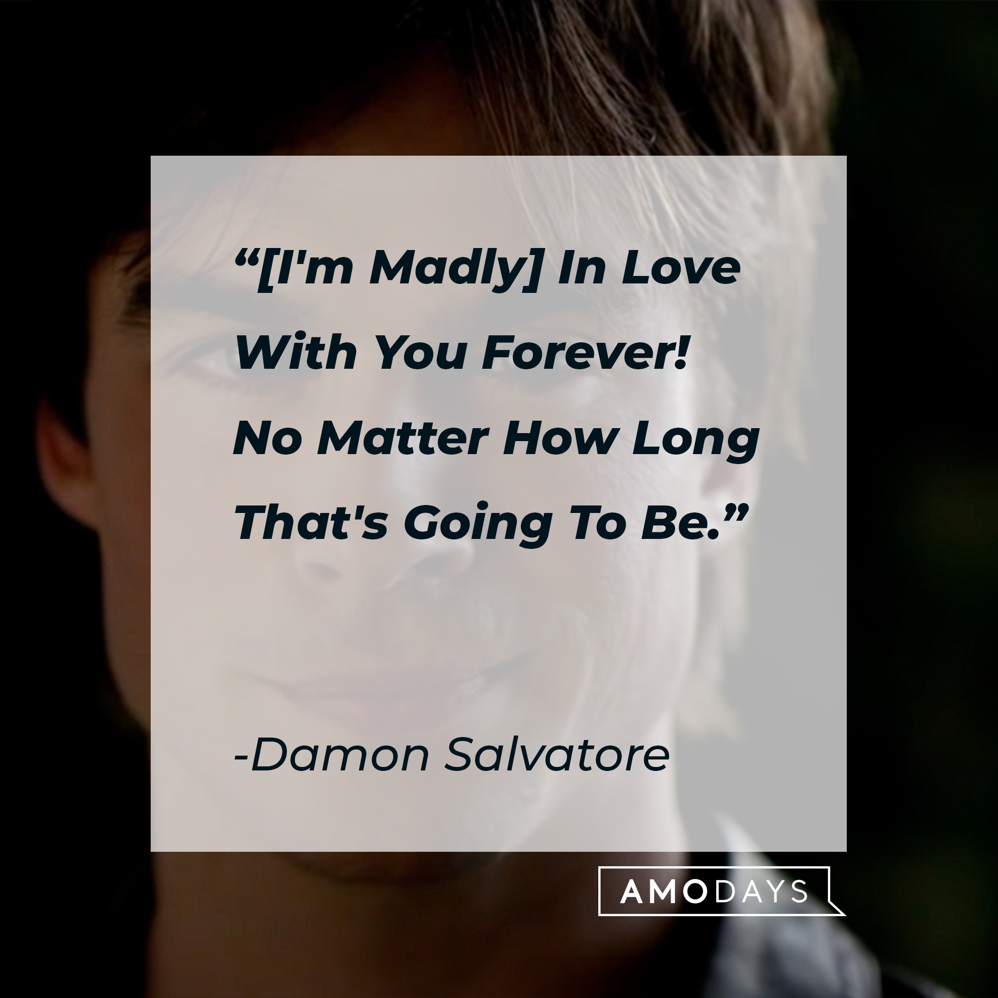 Damon Salvatore's quote: "[I'm Madly] In Love With You Forever! No Matter How Long That's Going To Be" | Source: youtube.com/stillwatchingnetflix