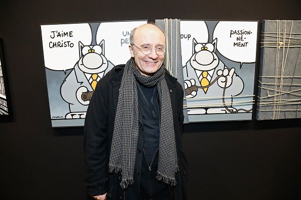 Philippe Geluck participe à la foire d'art Art Paris 2016 au Grand Palais. (Photo : Getty Images
