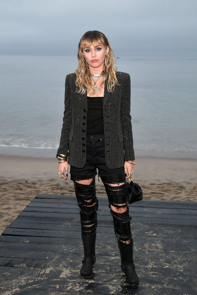 Miley Cyrus attends the Saint Laurent Mens Spring Summer 20 Show.| Source: Getty Images