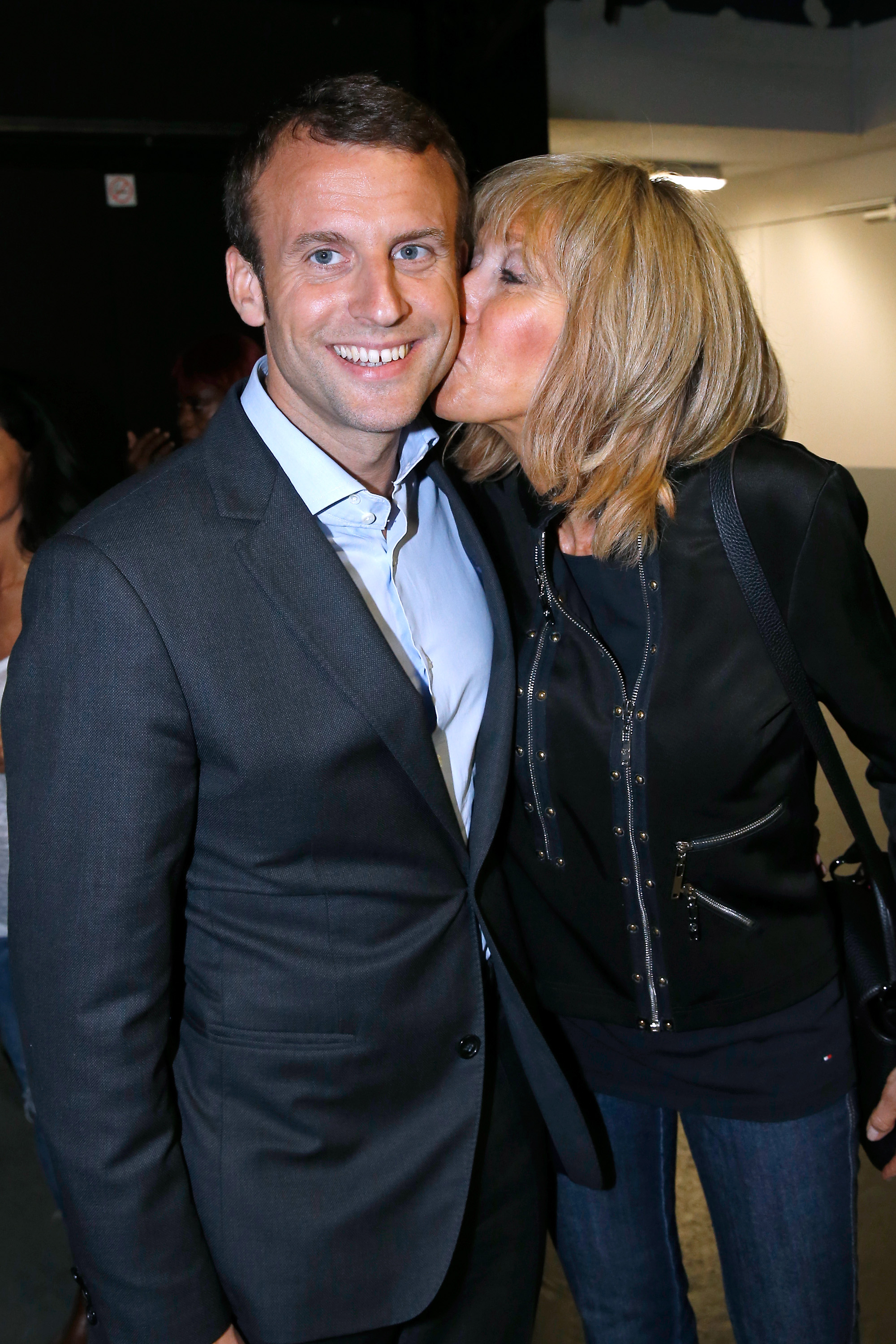 Emmanuel Macron smiled as Brigitte kissed his cheek in Paris on May 11, 2016 — just months before he would officially launch his bid for the French presidency.