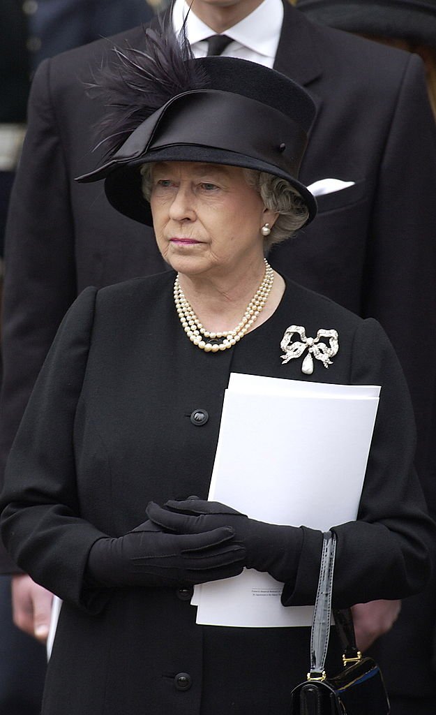 Queen Elizabeth II pictured at her mother, The Queen Mother's funeral. 2009, England. | Photo: Getty Images