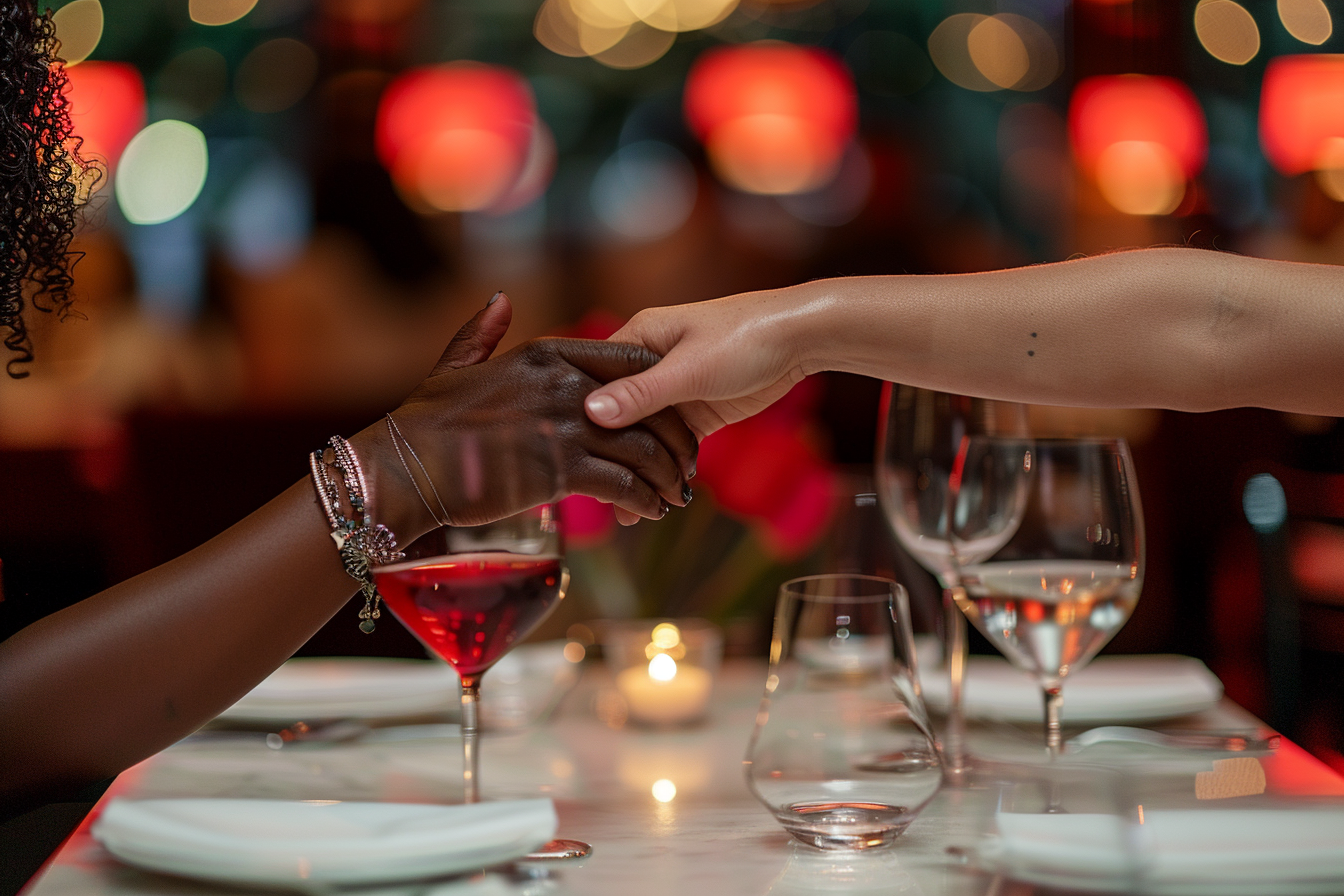 Hand shake at a restaurant | Source: Midjourney