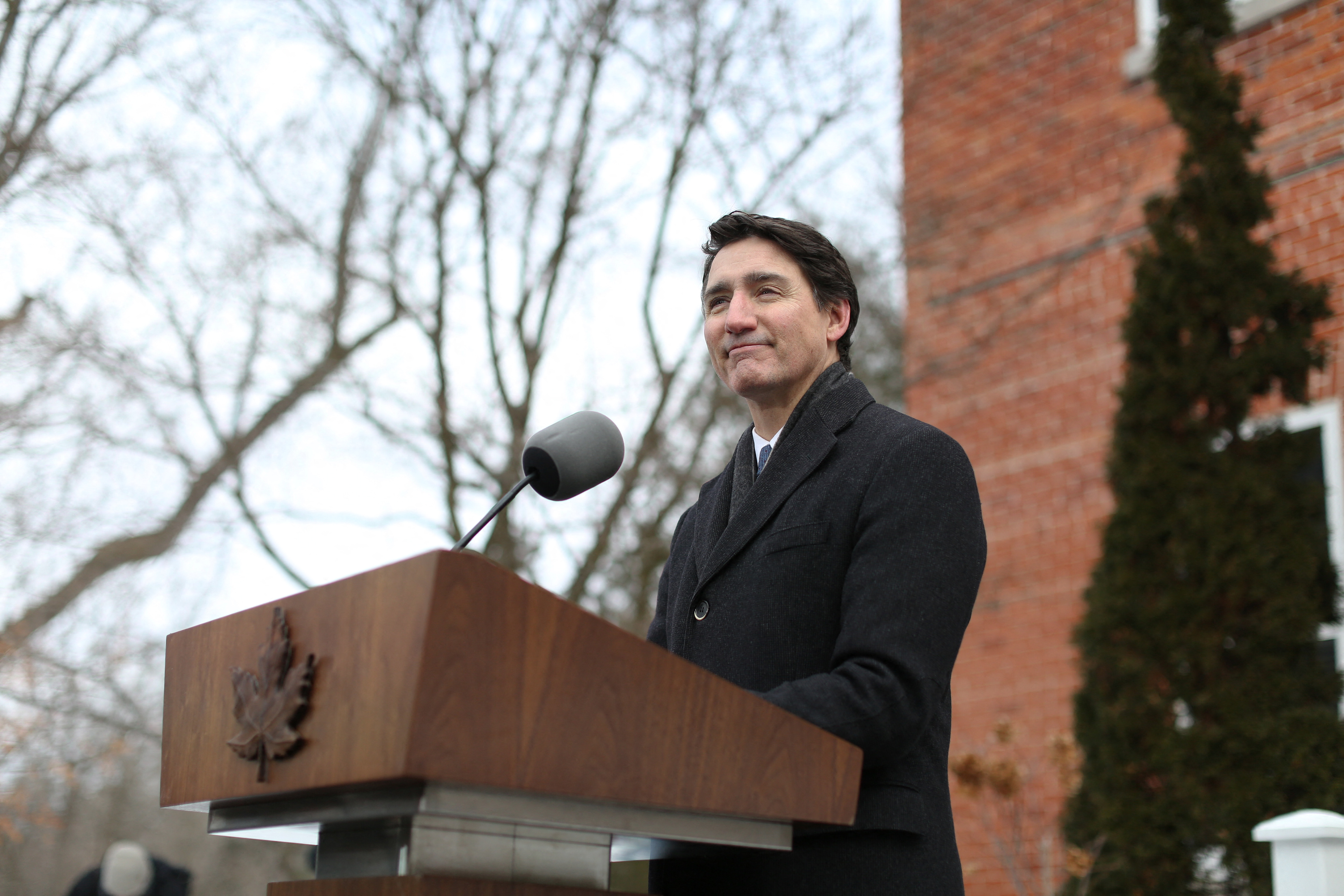 Justin Trudeau speaks at Rideau Cottage in Ottawa on January 6, 2025, announcing his resignation as prime minister | Source: Getty Images