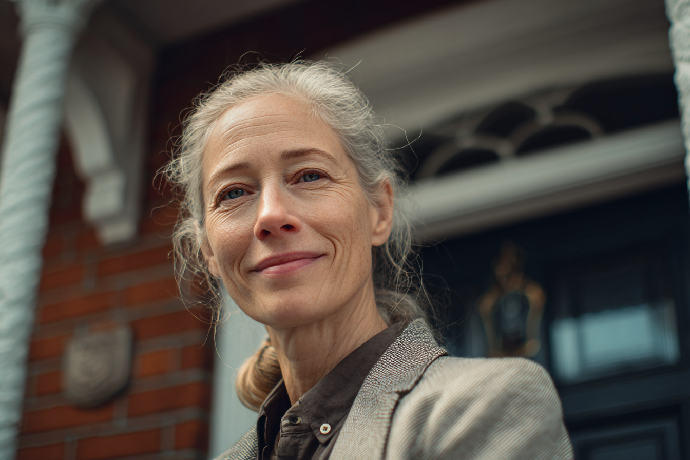 An older woman smiling | Source: Midjourney