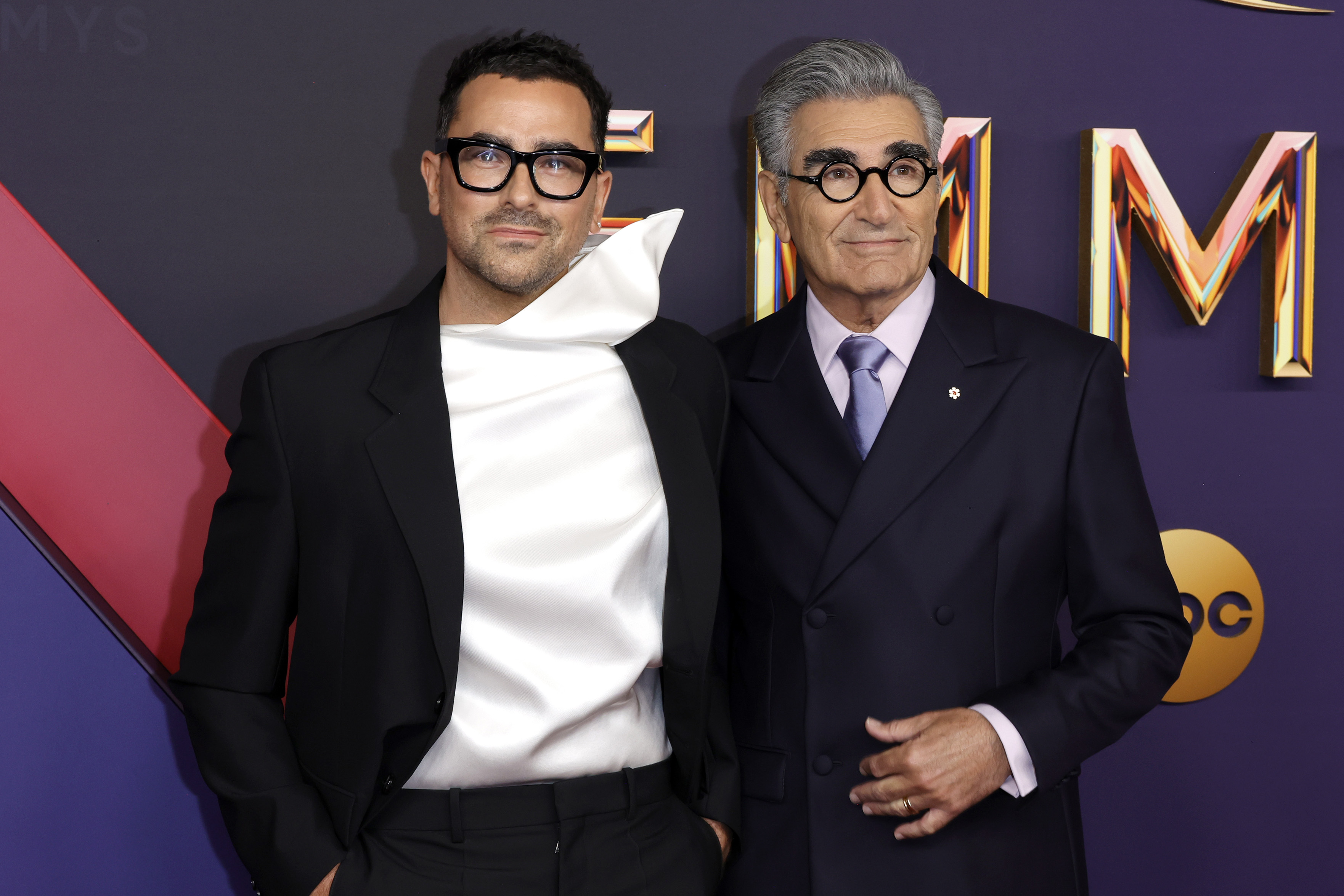 Dan Levy and Eugene Levy on September 15, 2024, in Los Angeles, California | Source: Getty Images