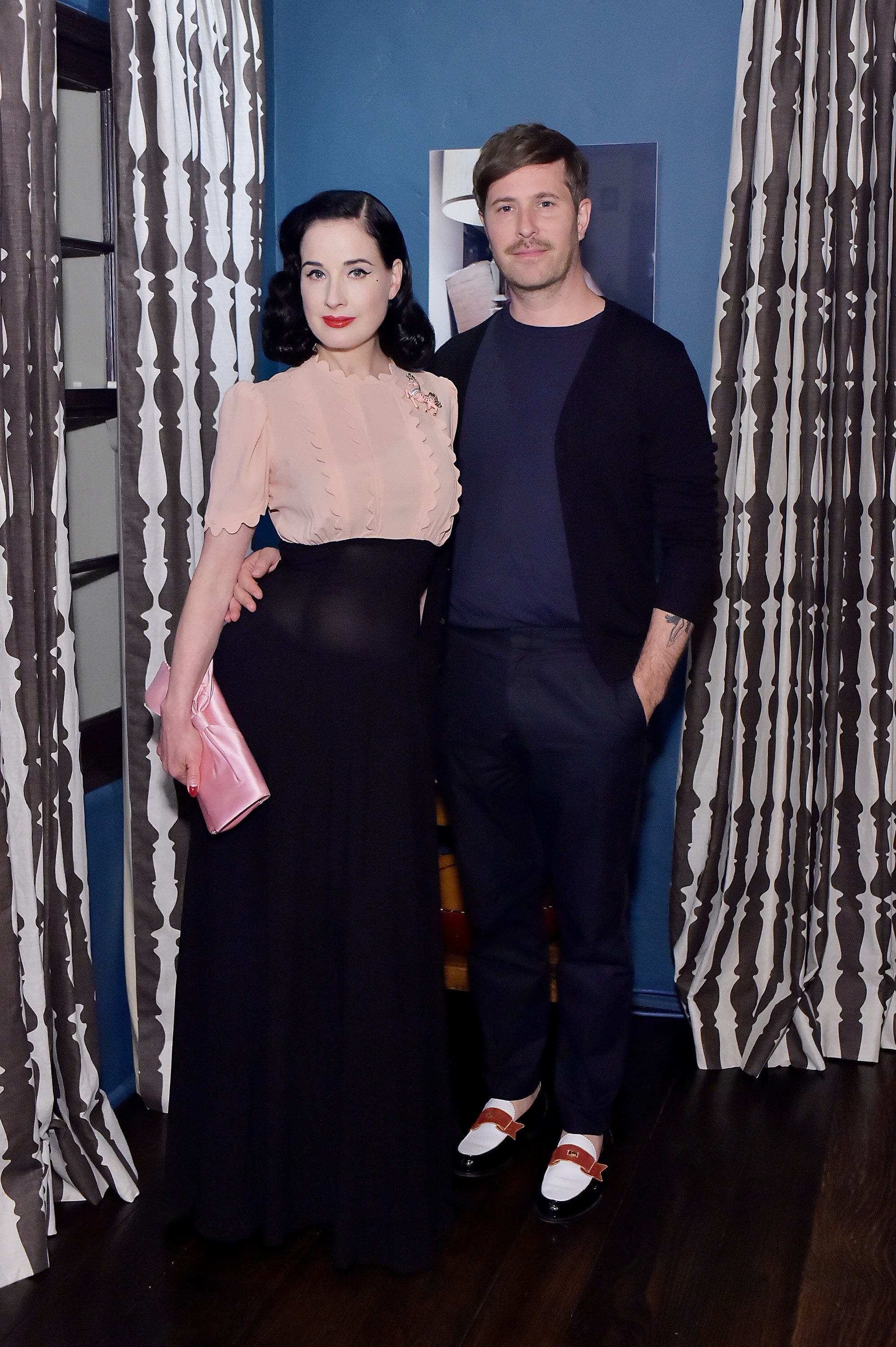 Dita Von Teese and Adam Rajcevich at a private dinner on March 29, 2018 | Source: Getty Images