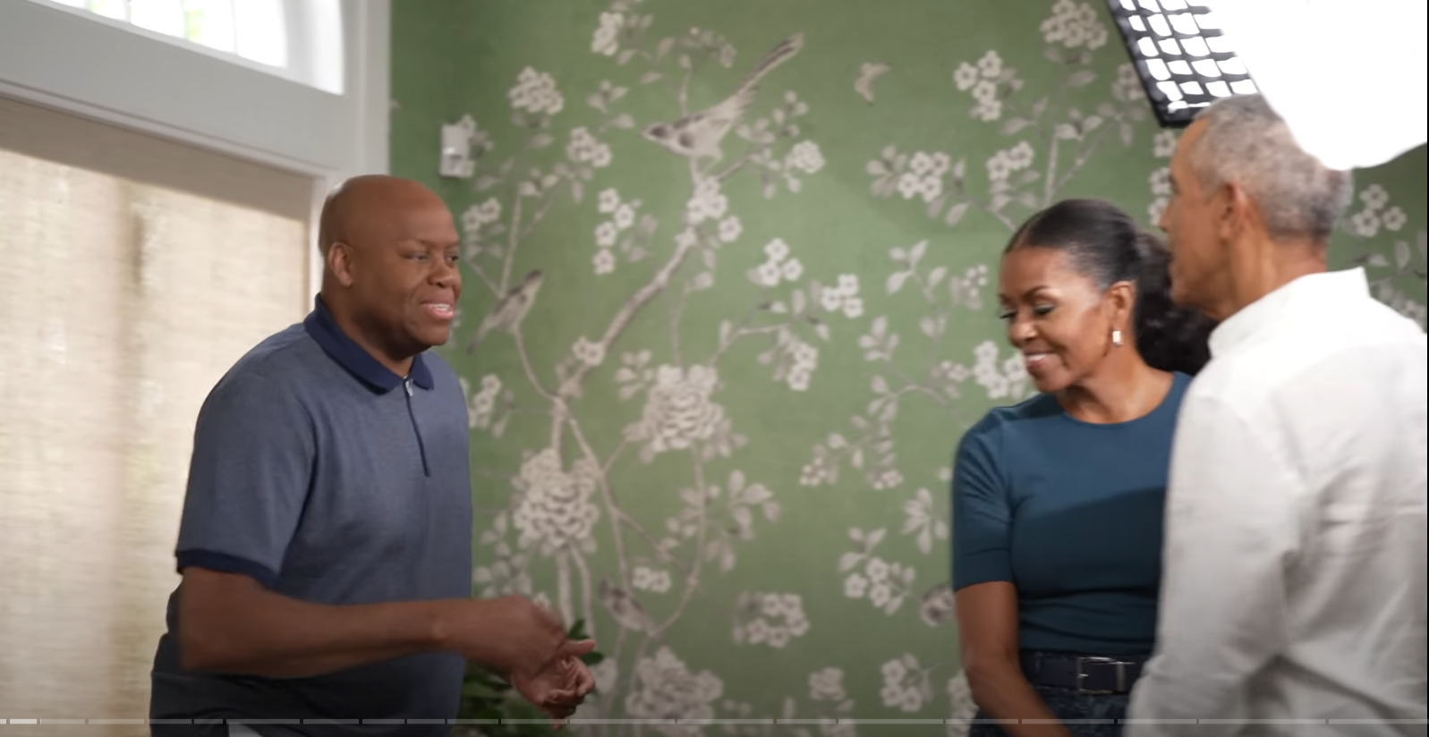 Craig Robinson joking with Barack and Michelle Obama on the 'IMO with Michelle and Craig' podcast. From a video dated July 16, 2025. | Source: YouTube/Michelle Obama