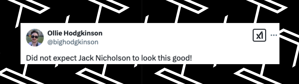 Fan comment about Jack Nicholson, posted on February 17, 2025. | Source: X/@bighodgkinson