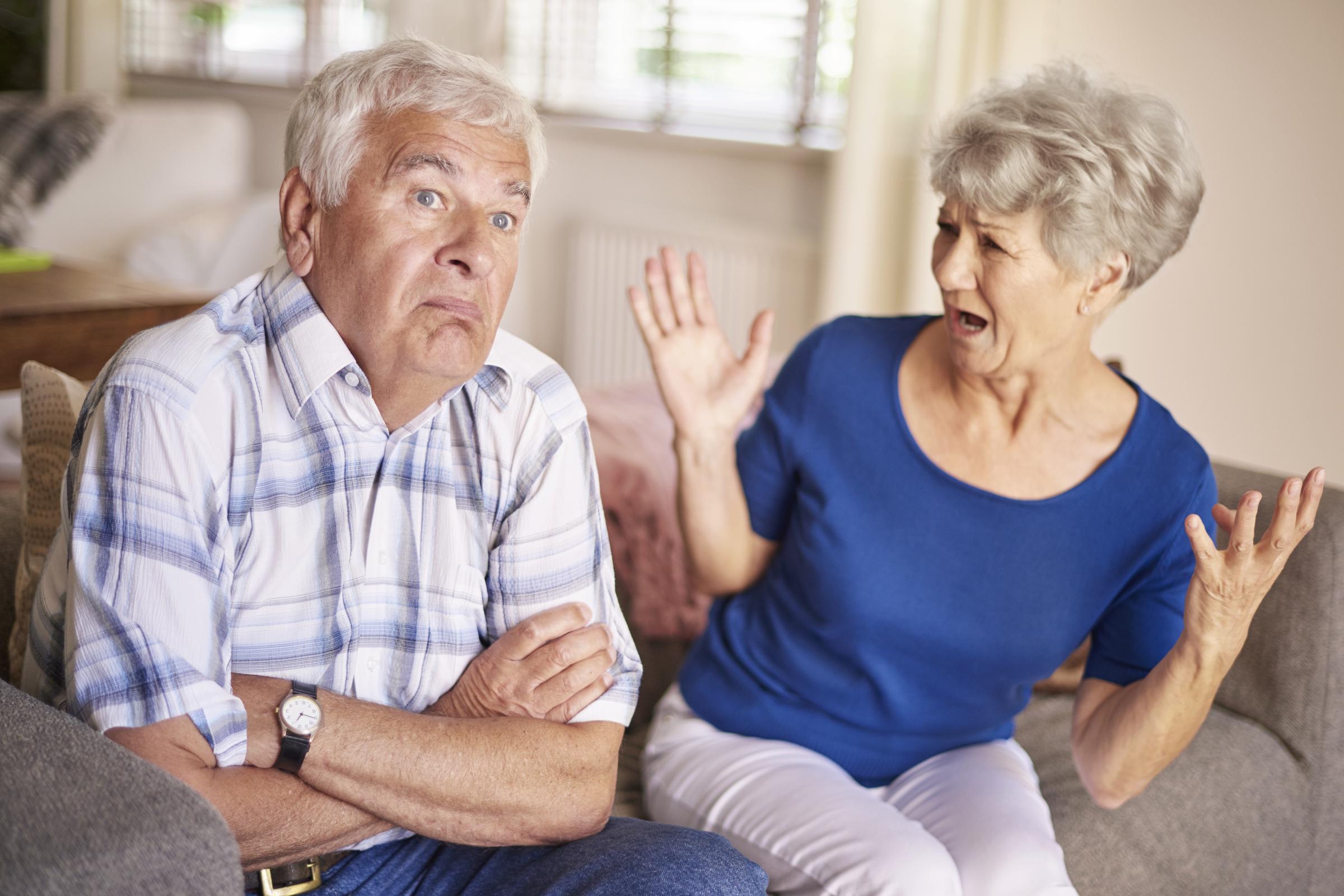 An elderly couple arguing | Source: Freepik