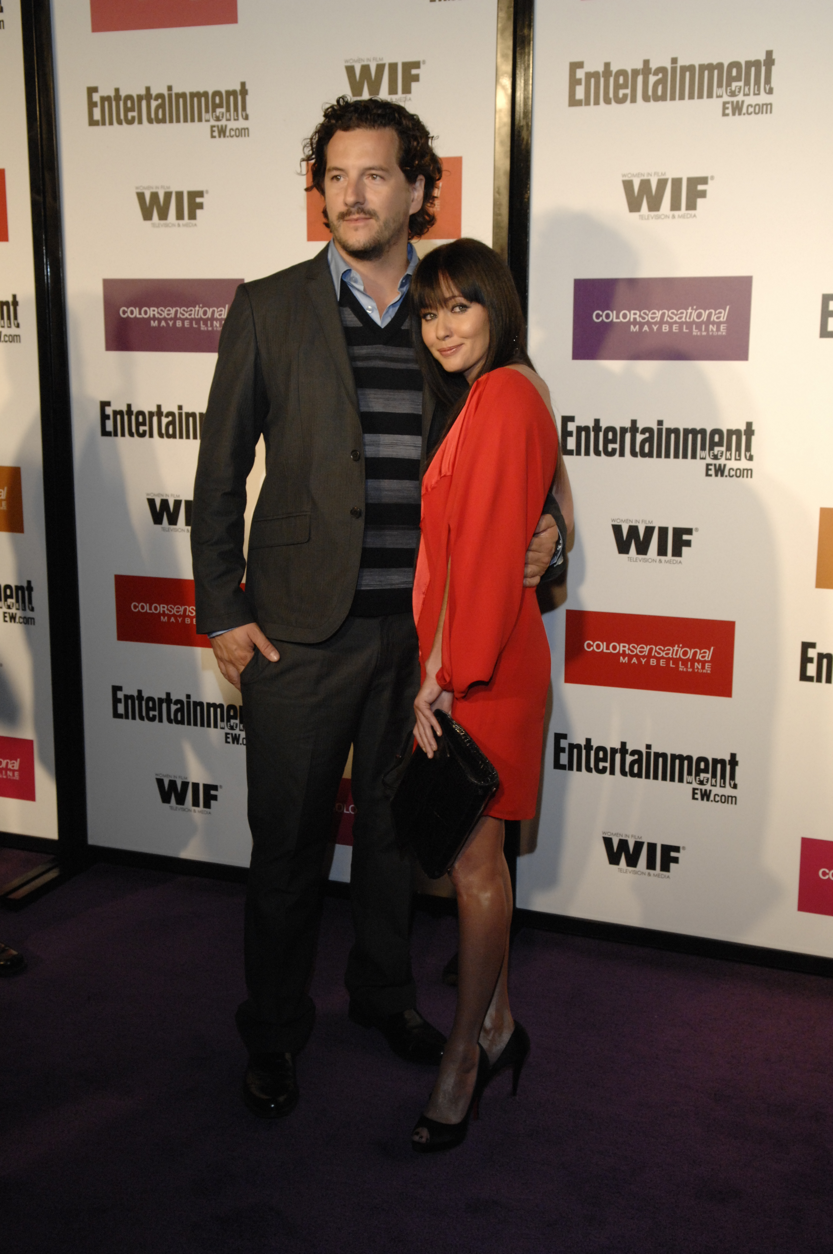 Kurt Iswarienko and Shannen Doherty attend Entertainmen Weekly and Women in Film's  pre-Primetime Emmy party at the Restaurant at The Sunset Marquis Hotel on September 18, 2009. | Source: Getty Images