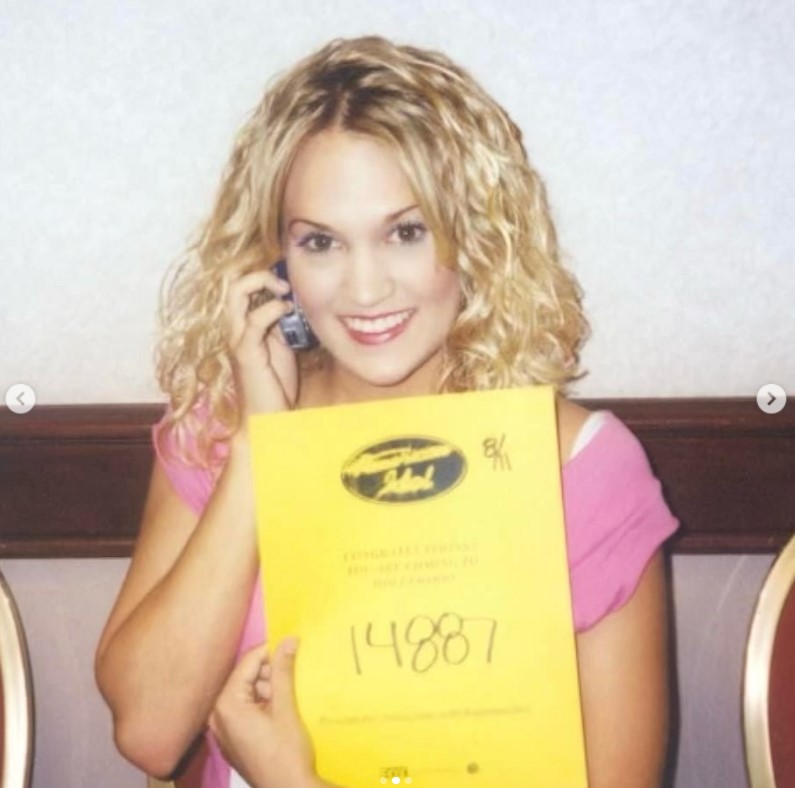 Carrie Underwood after getting a call back on "American Idol" on August 11, 2004 | Source: Instagram/carrieunderwood