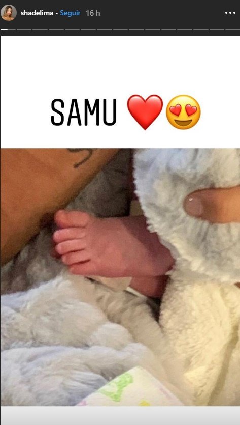 Shannon De Lima compartió la llegada de Samuel, hijo de James Rodríguez. | Foto: instagram.com/stories/shadelima