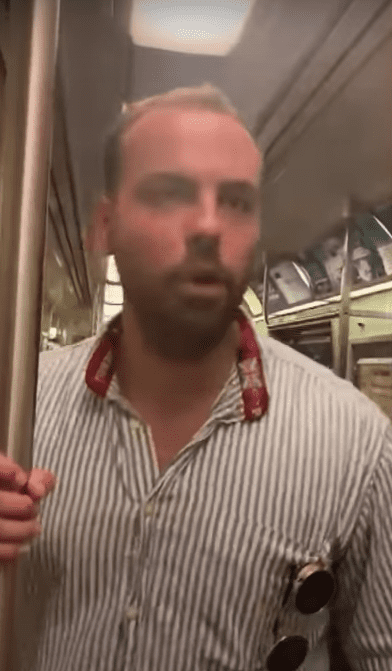 A 27-year-old man talking about freedom on the New York City subway. | Source:  youtube.com/InsideEdition