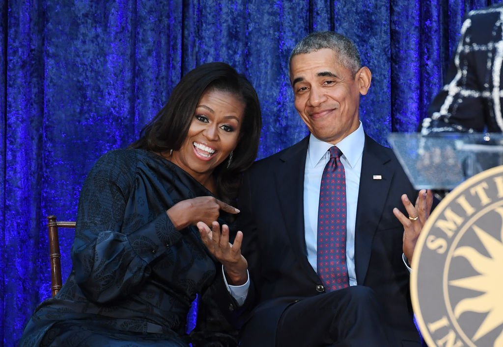Former First Lady Michelle Obama and former President Barack Obama are seen after their portraits were unveiled at the Smithsonian National Portrait Gallery | Photo: Getty Images