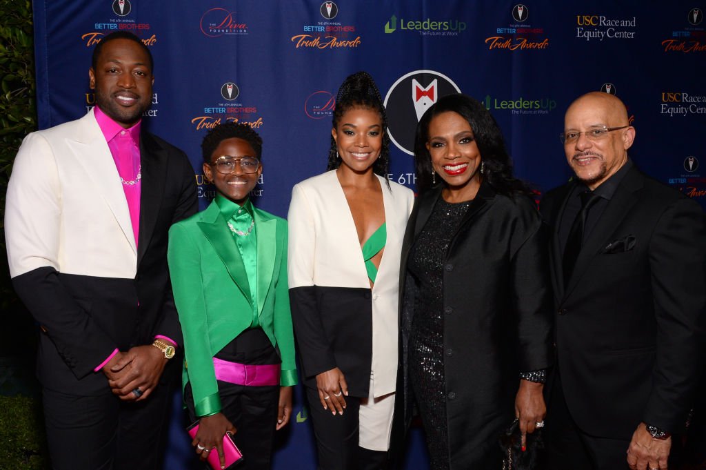 Dwyane Wade, Zaya Wade, Gabrielle Union, Sheryl Lee Ralph and Vincent Hughes attend the Better Brothers Los Angeles' 6th annual Truth Awards , March 2020| Photo: Getty Images
